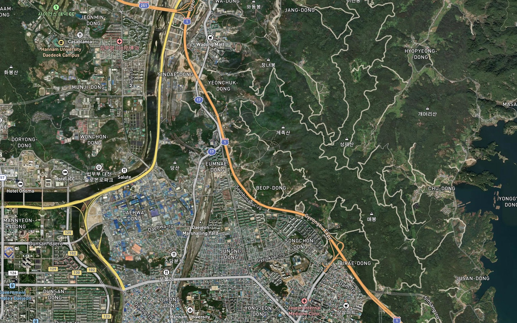 Satellite map of the Sanjunggolbangjuk