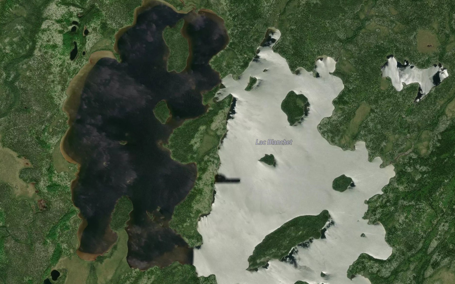 Satellite map of the Lac Blanchet