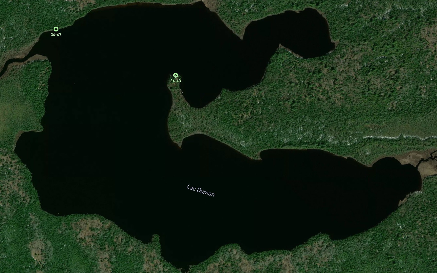 Satellite map of the Lac Duman