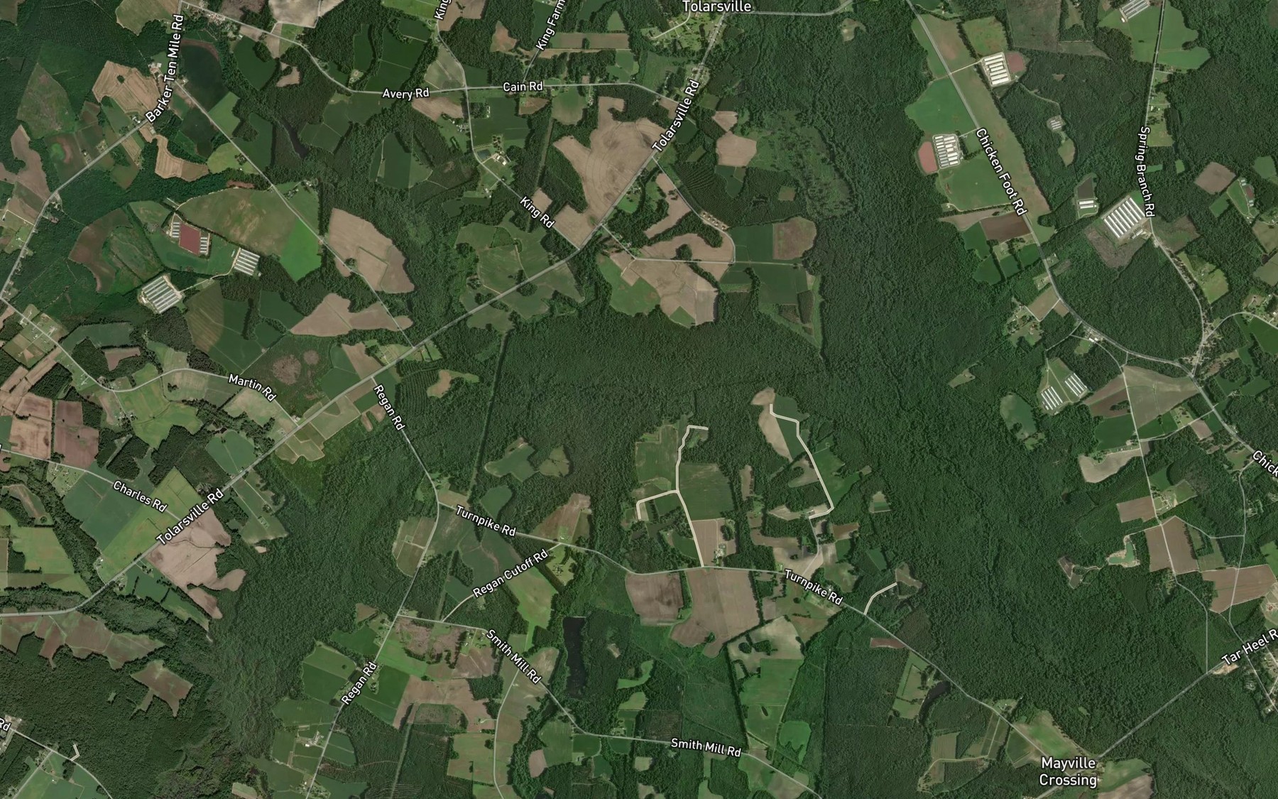 Satellite map of the Wildcat Branch