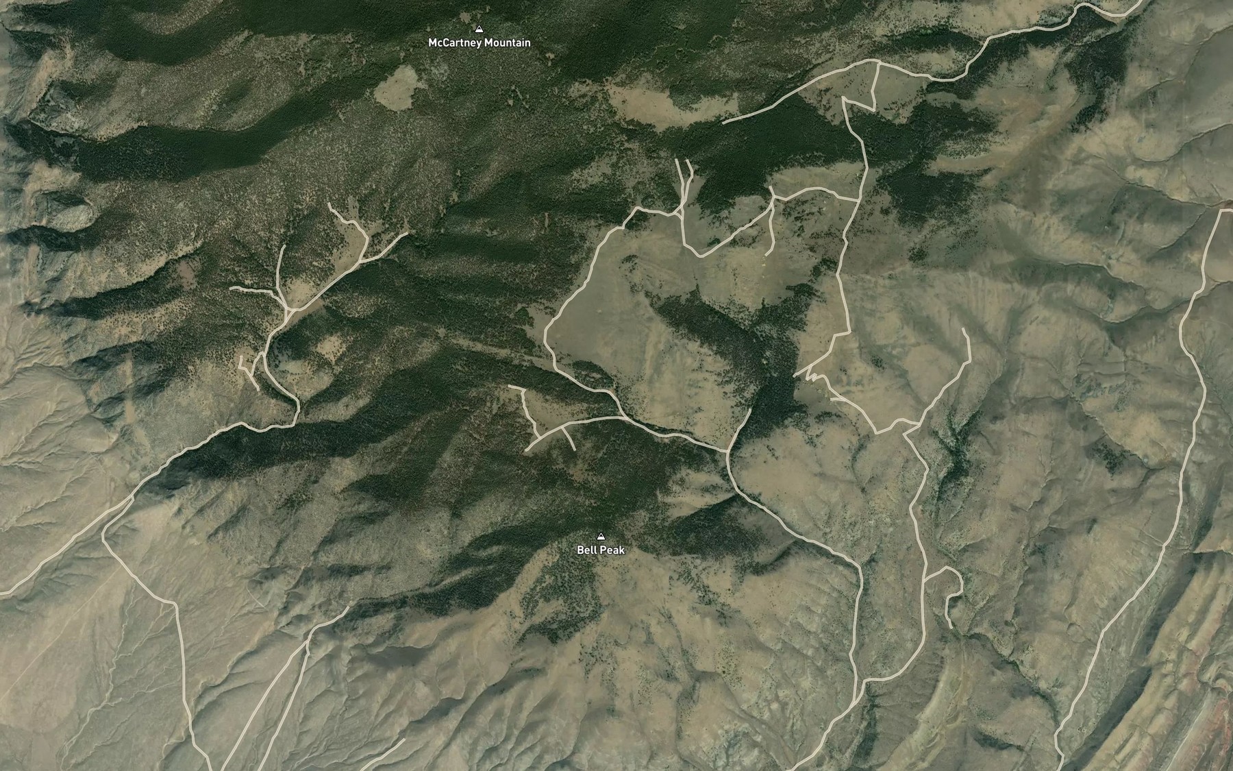 Satellite map of the Reservoir Spring
