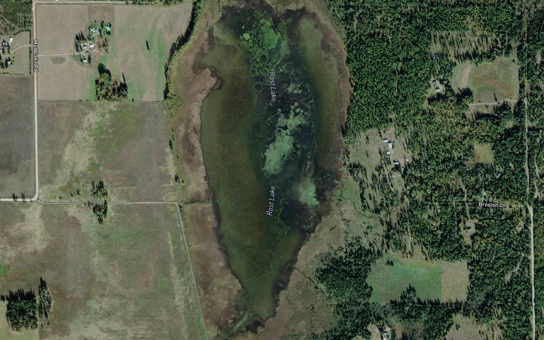 Satellite map of the Mud Lake