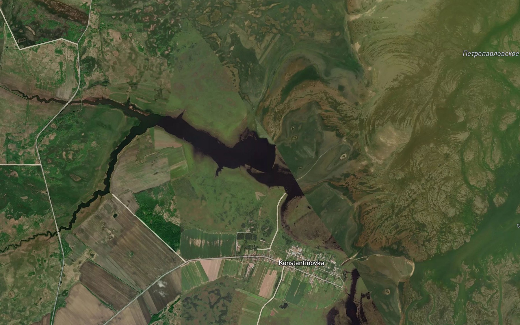 Satellite map of the Chernaya Rechka