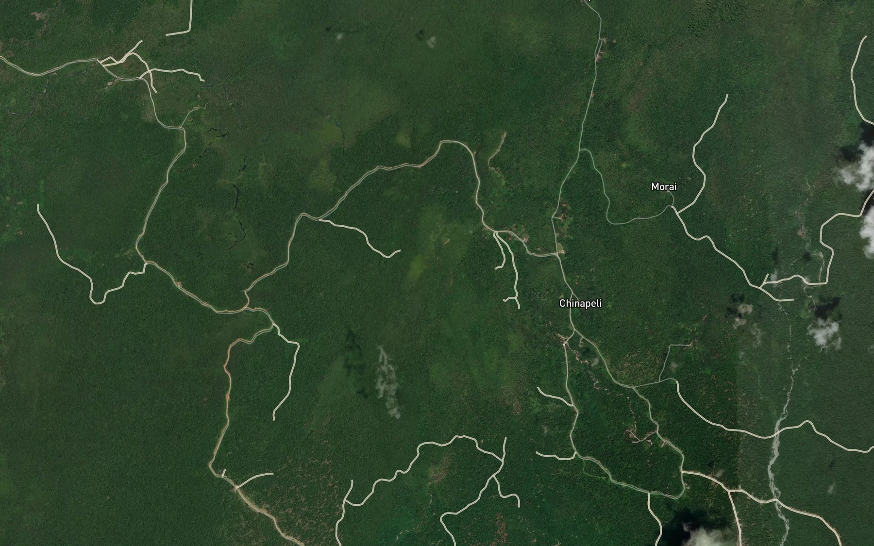 Satellite map of the Malo Creek