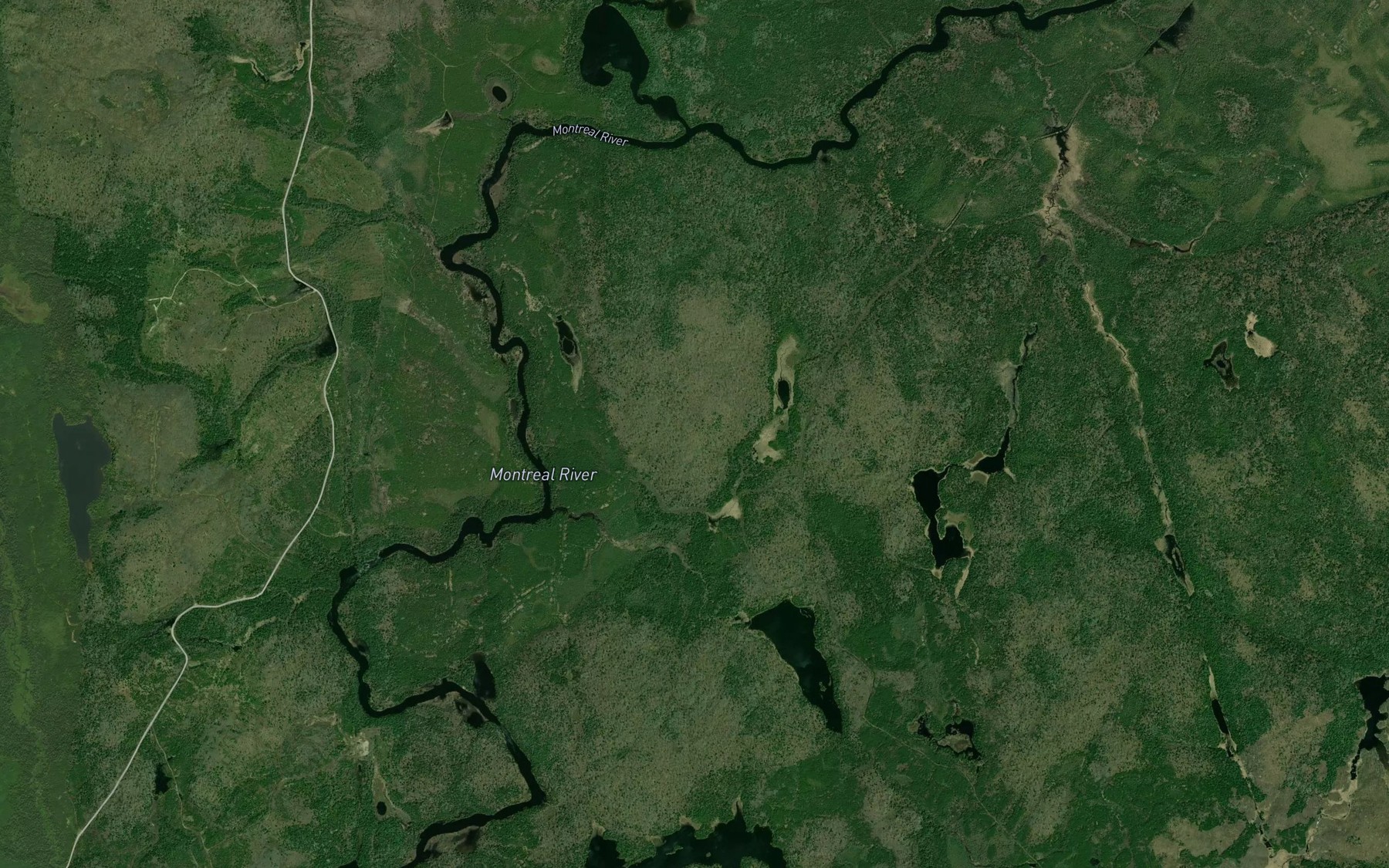 Satellite map of the Harvie Creek