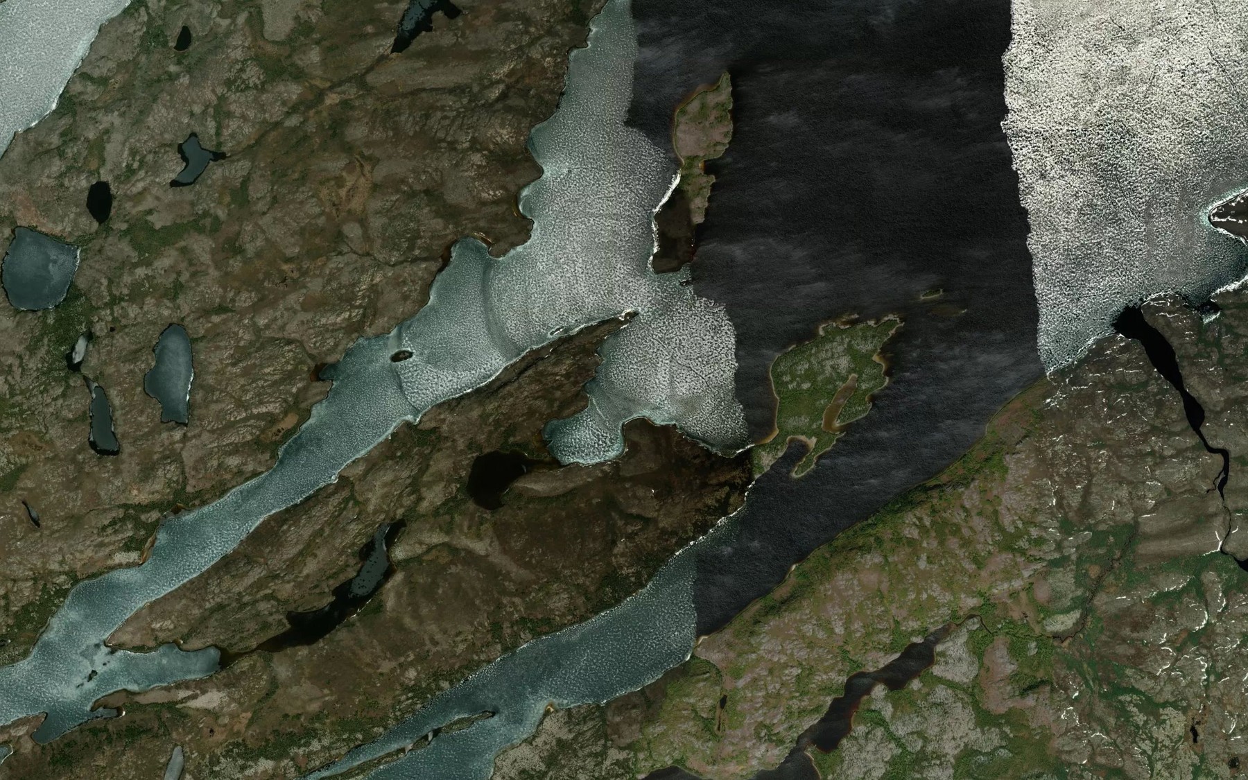 Satellite map of the Lac Misiminawatim