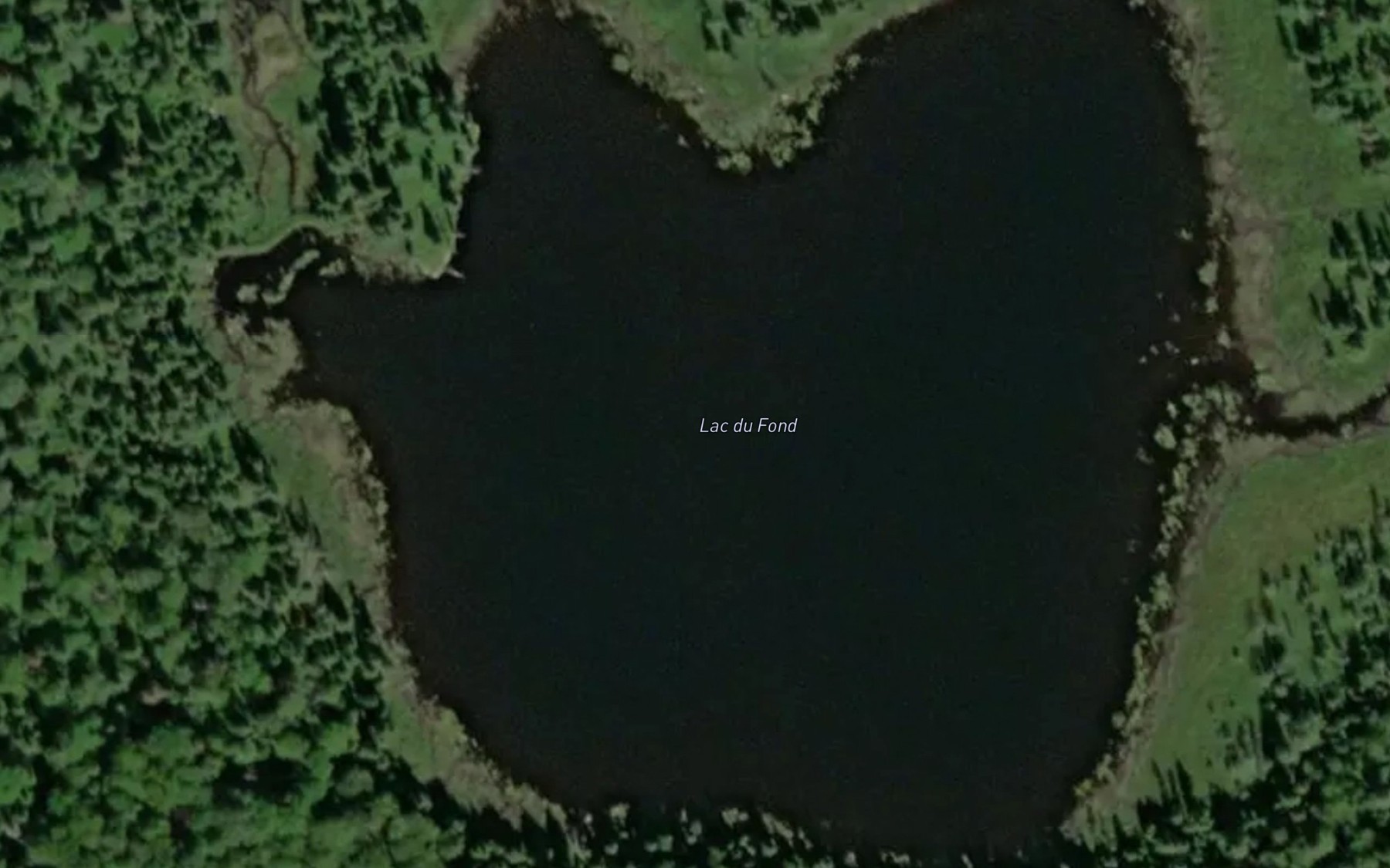 Satellite map of the Lac du Fond