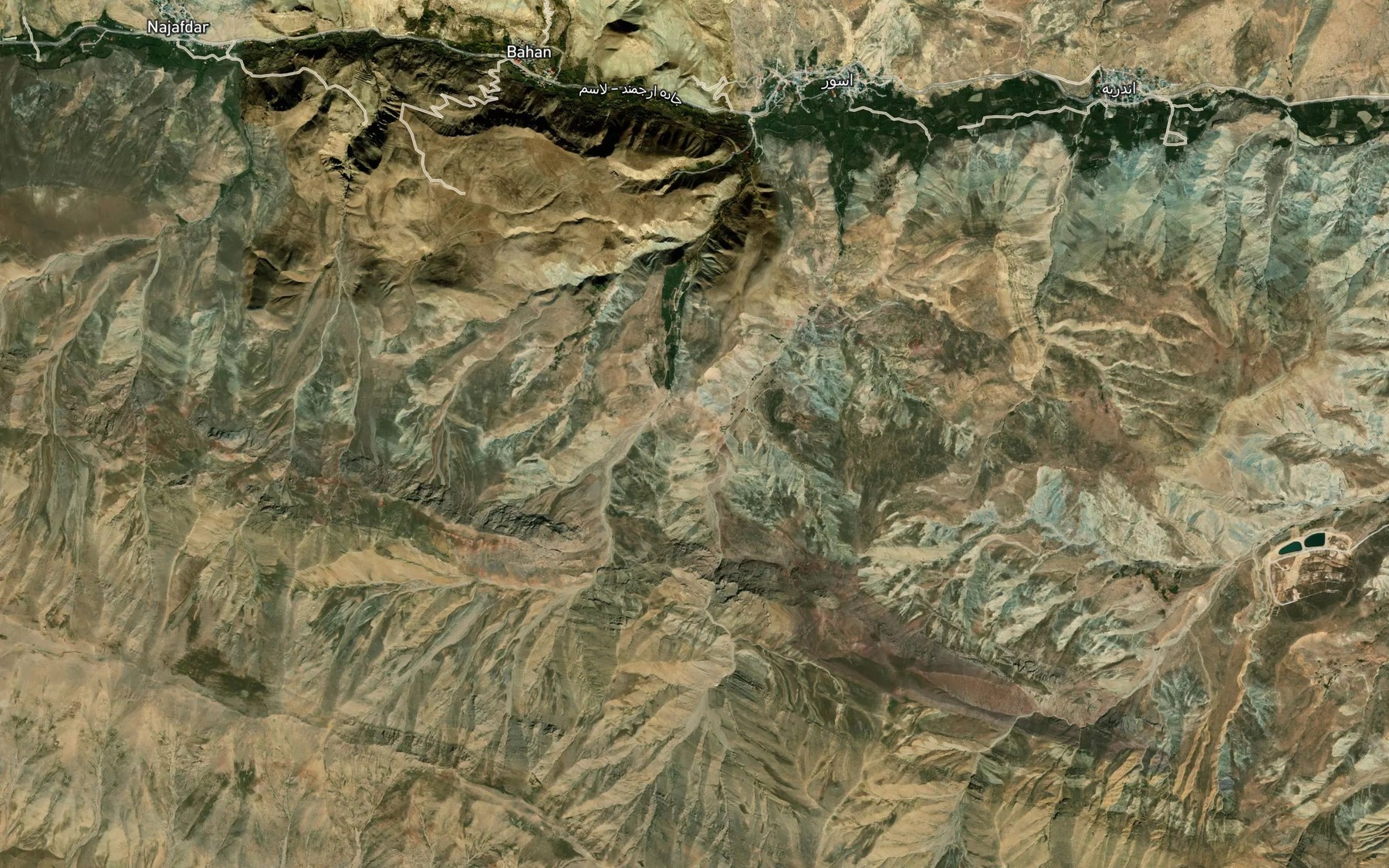 Satellite map of the Cheshmeh-ye Garab