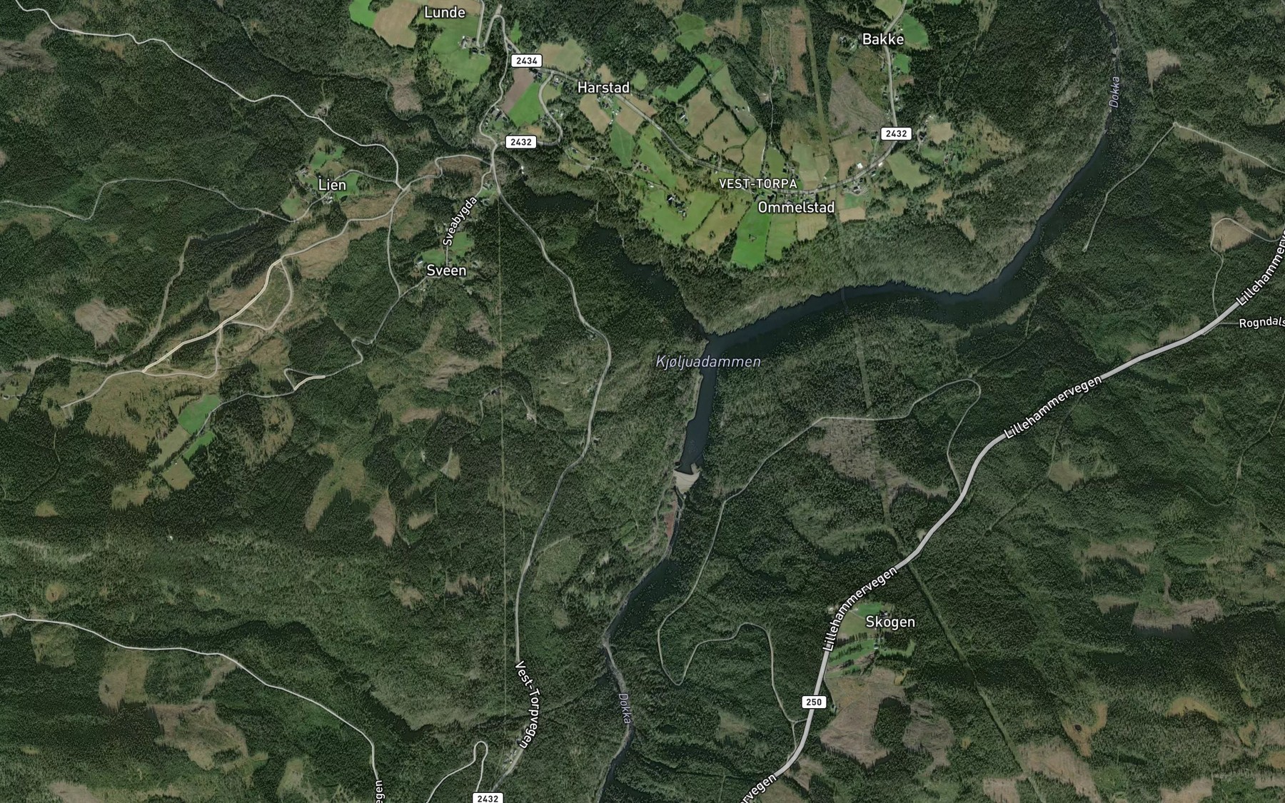 Satellite map of the Hestbekken