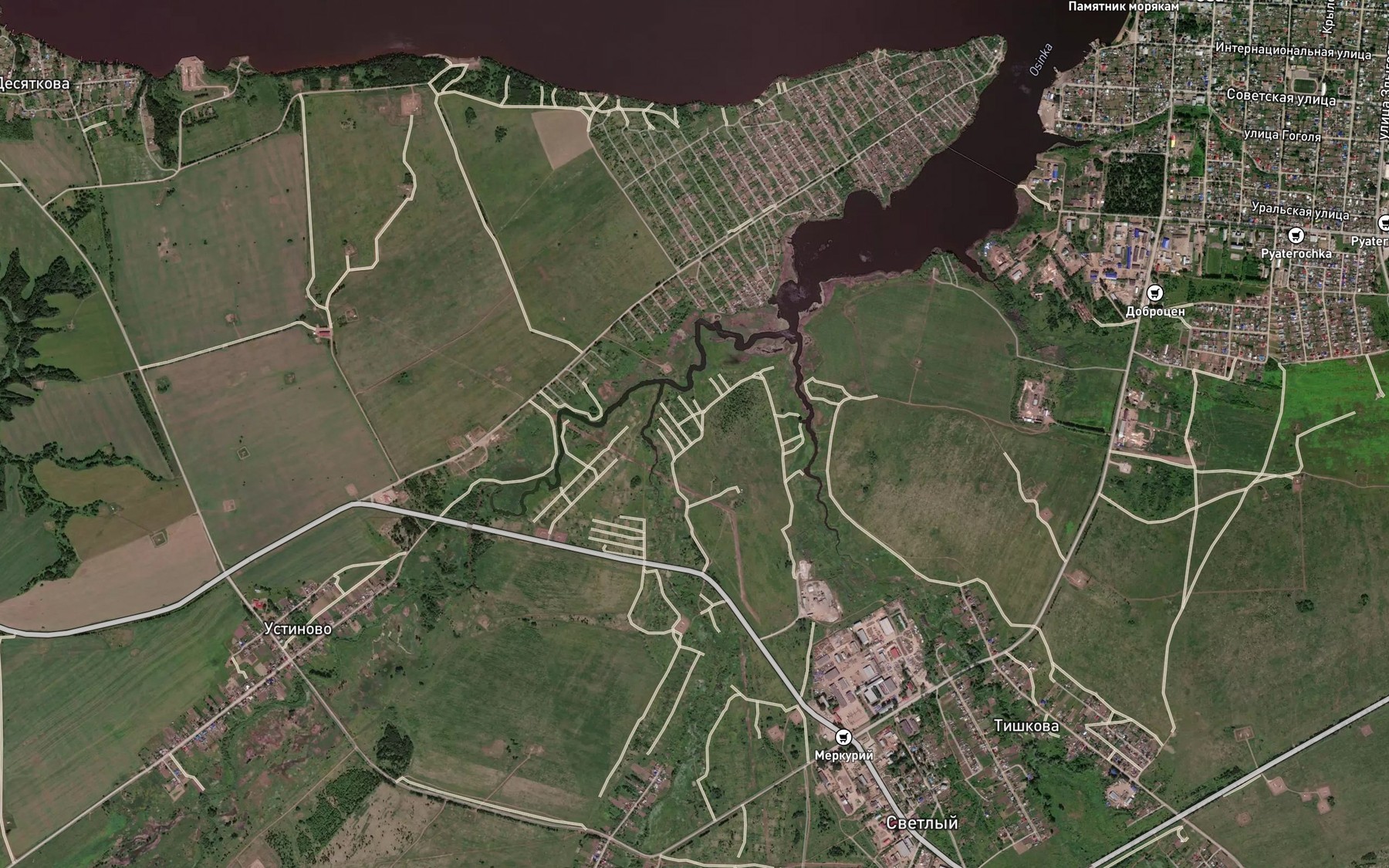 Satellite map of the Sergeyevka