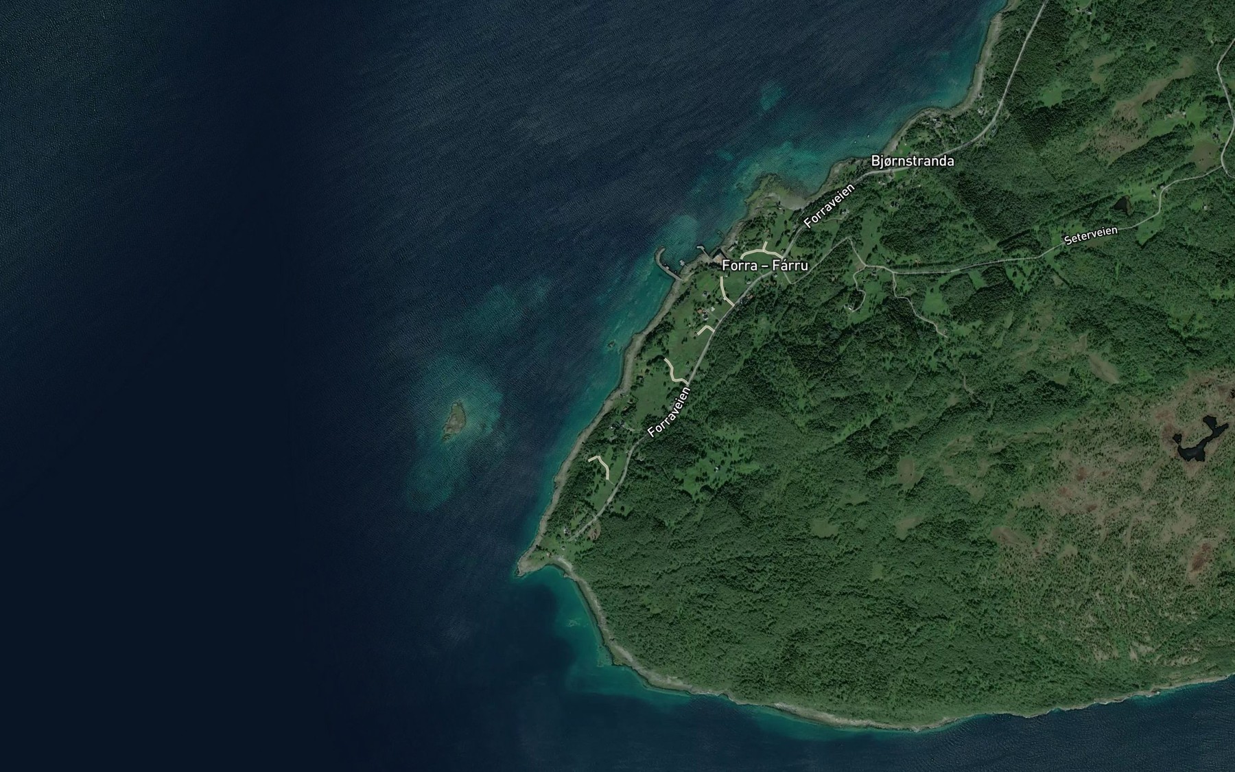 Satellite map of the Vassvik