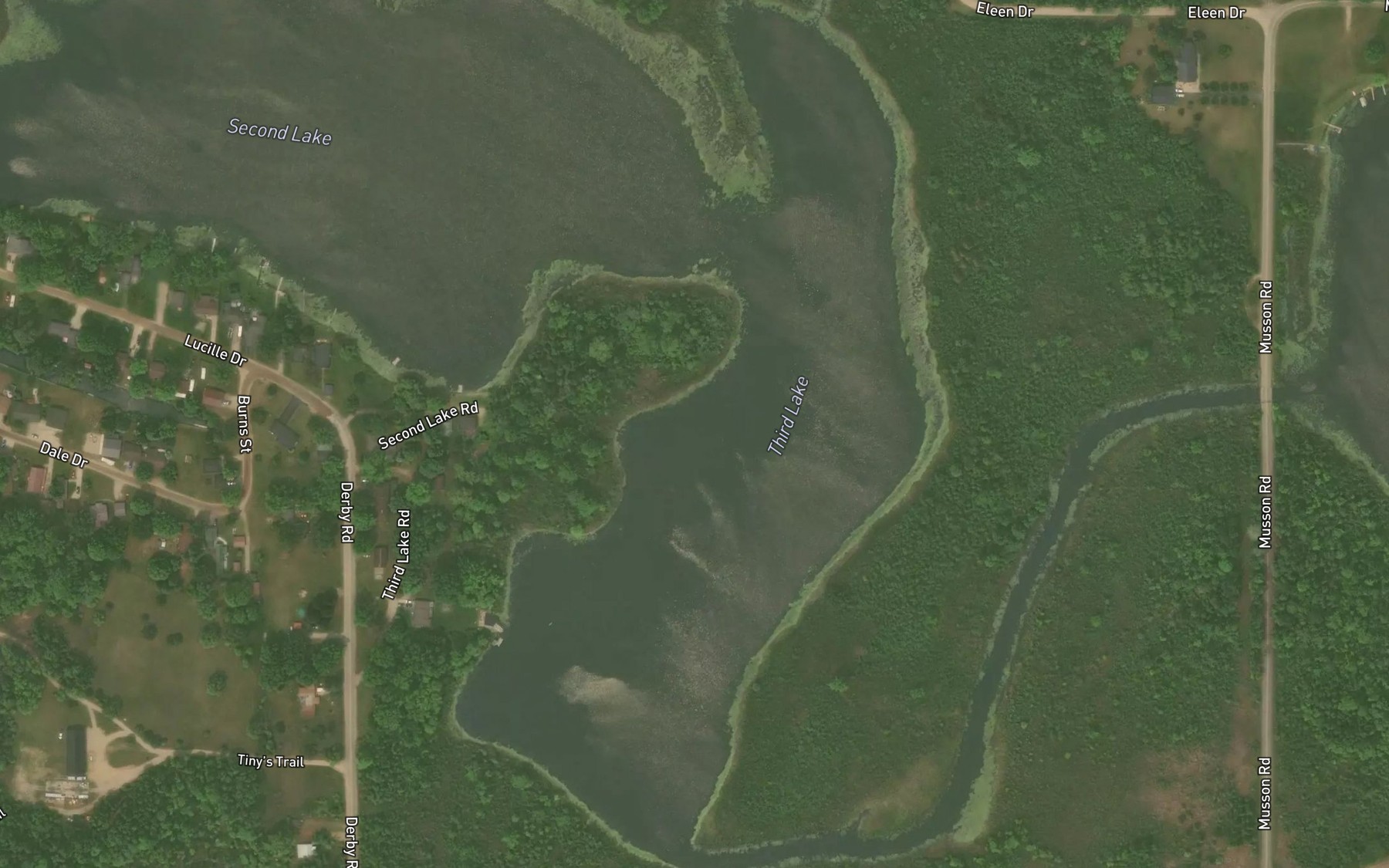 Satellite map of the Third Lake