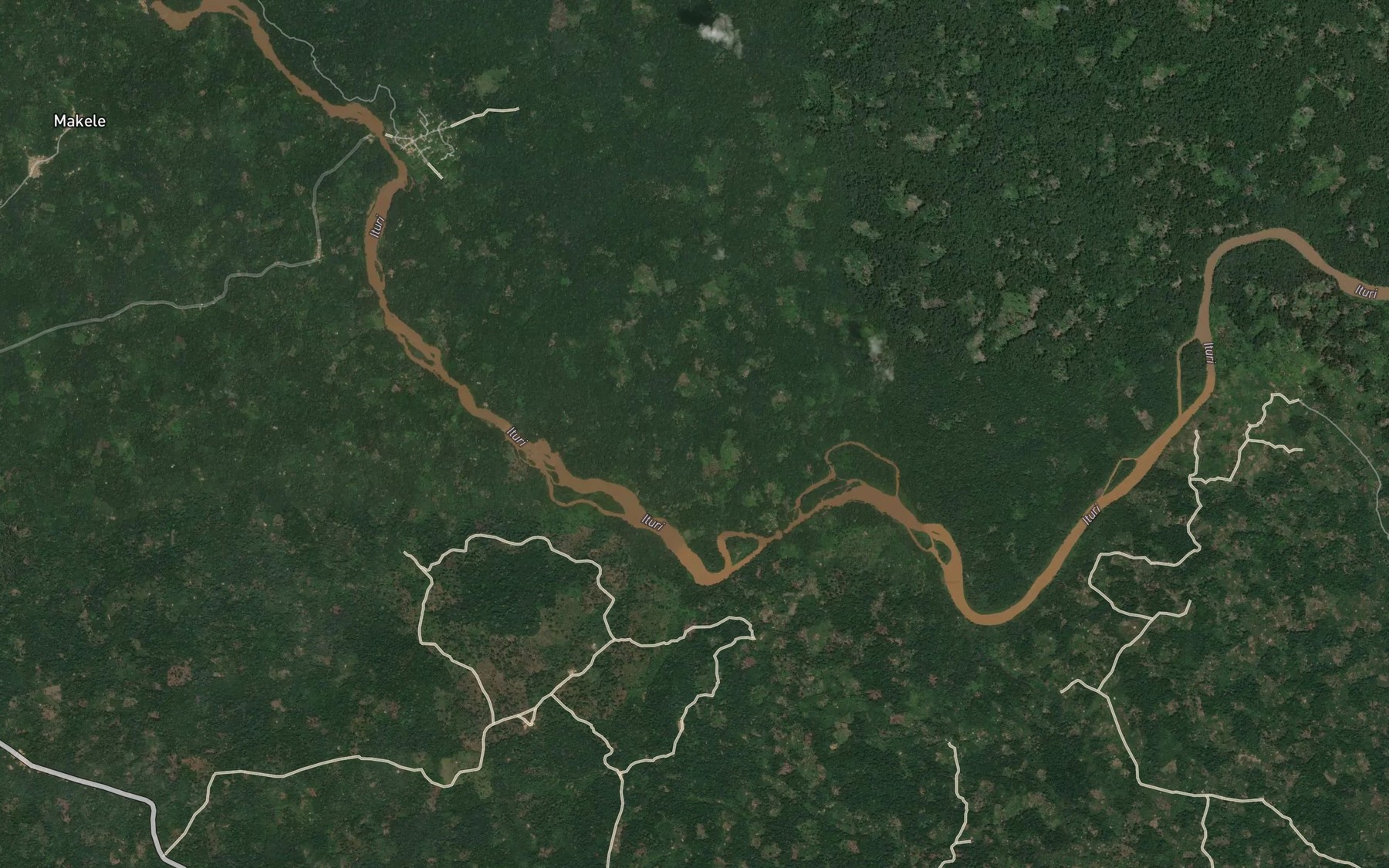 Satellite map of the Chute Taky