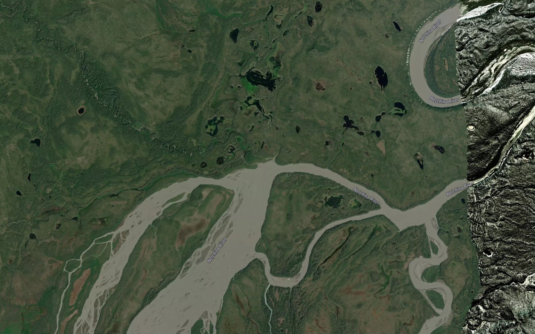 Satellite map of the Eureka Creek