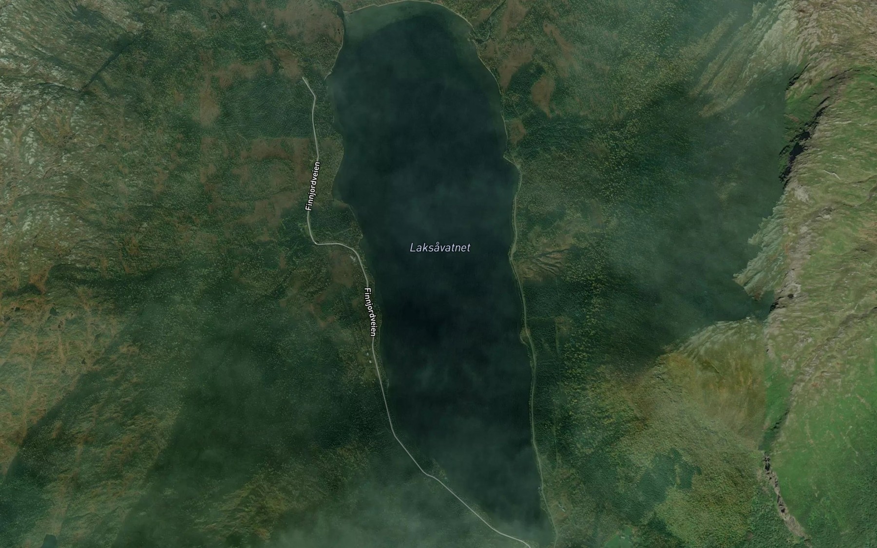Satellite map of the Laksavatnet