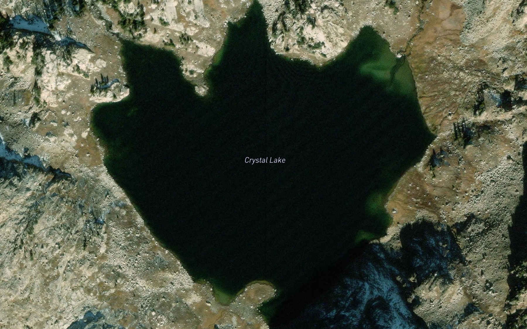 Satellite map of the Crystal Lake