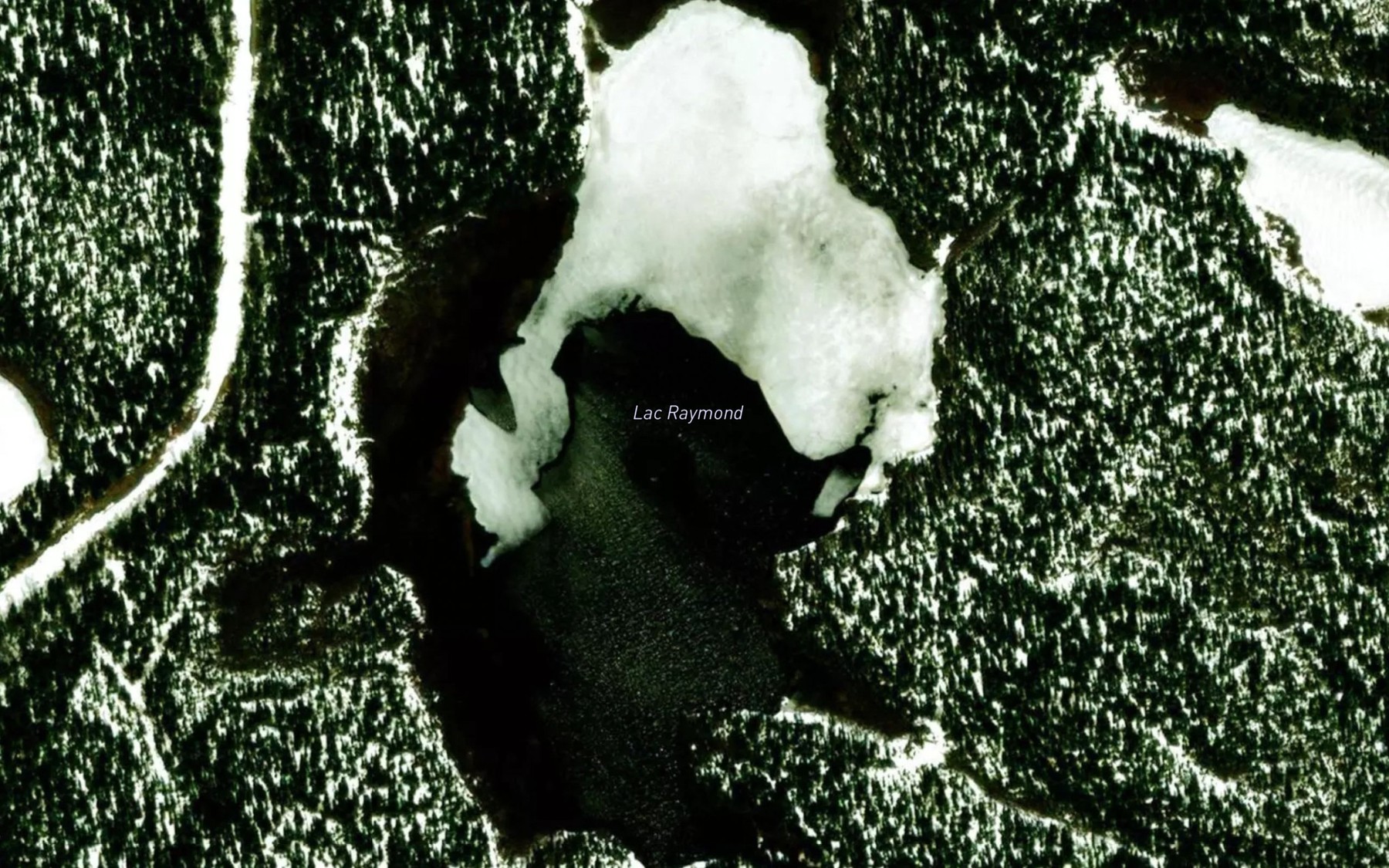 Satellite map of the Lac Raymond