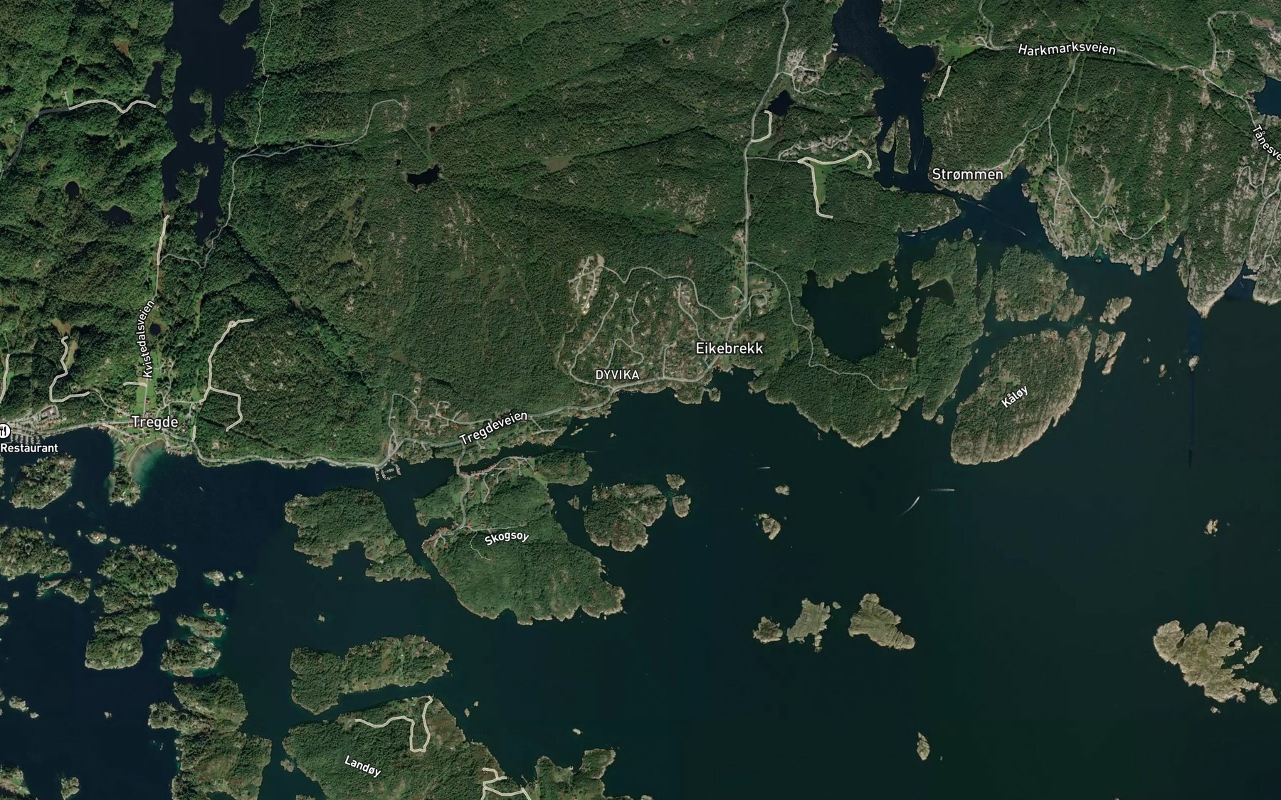 Satellite map of the Dyviga