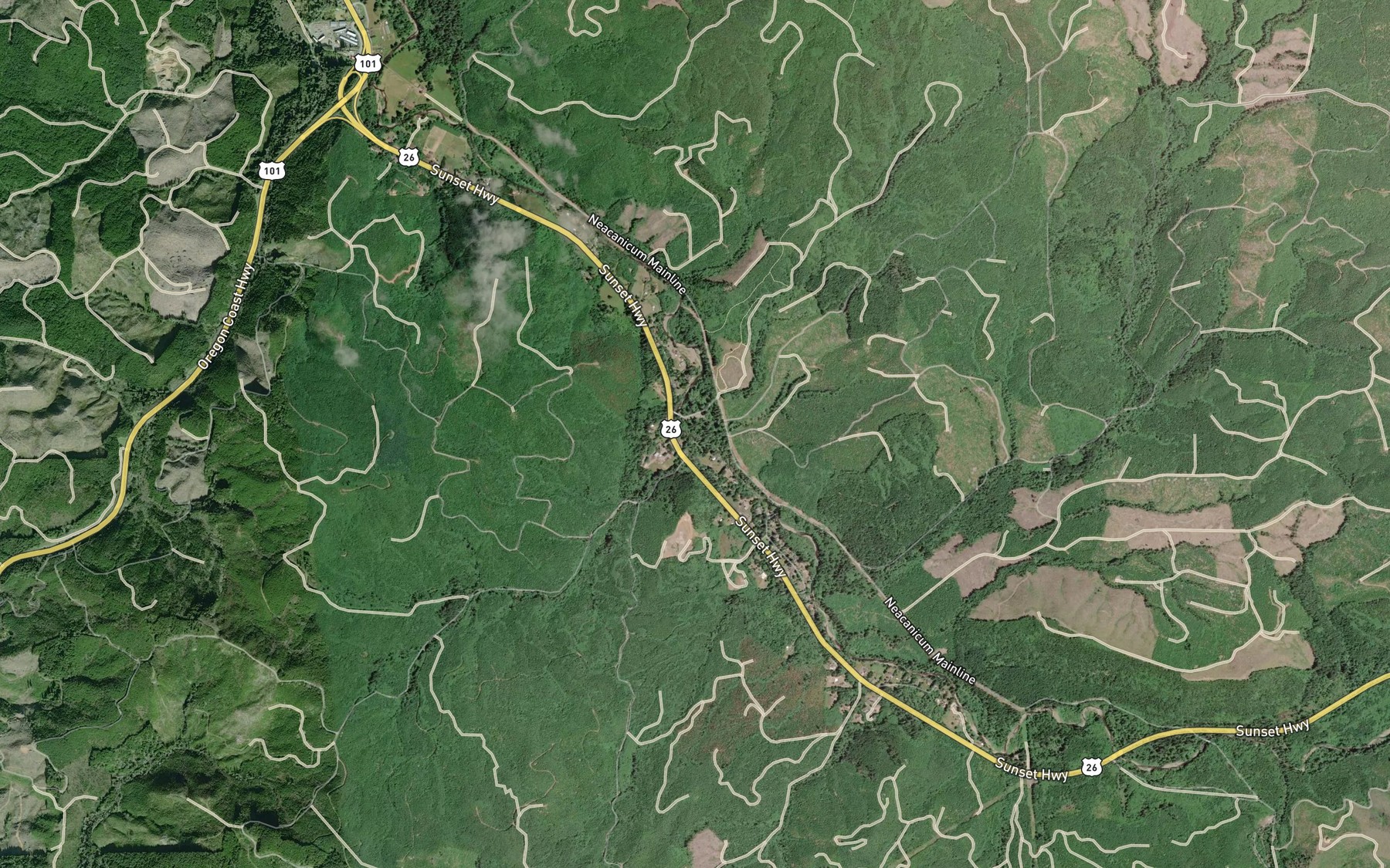 Satellite map of the Volmer Creek