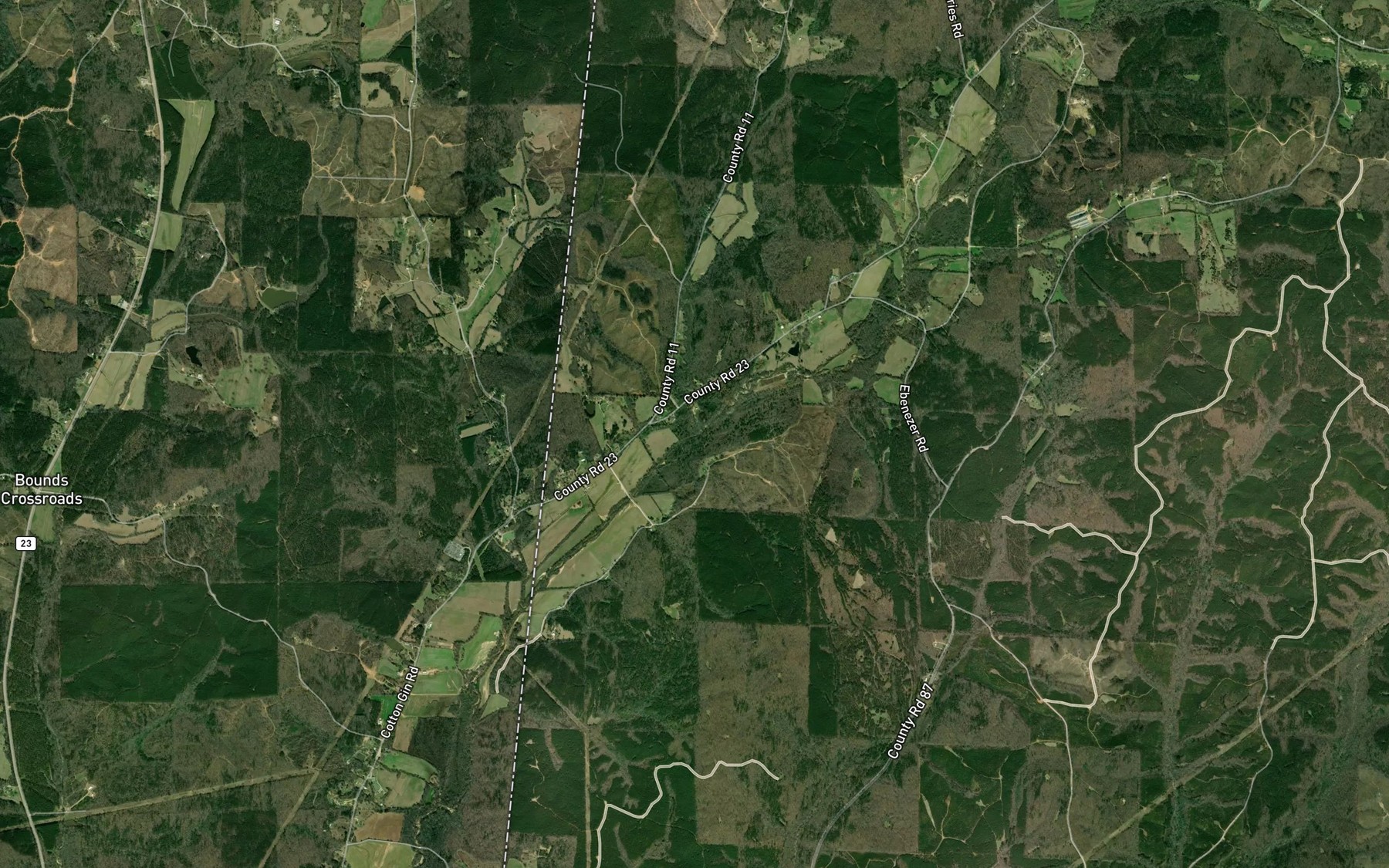 Satellite map of the Tuckahoe Branch