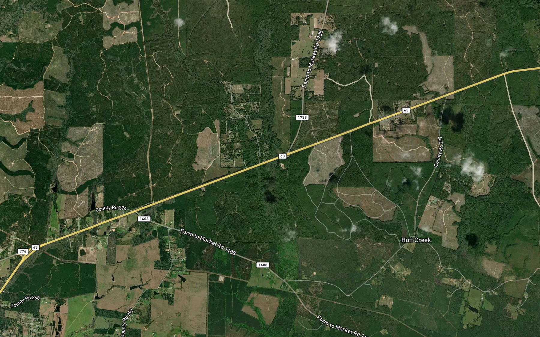 Satellite map of the Bishop Creek