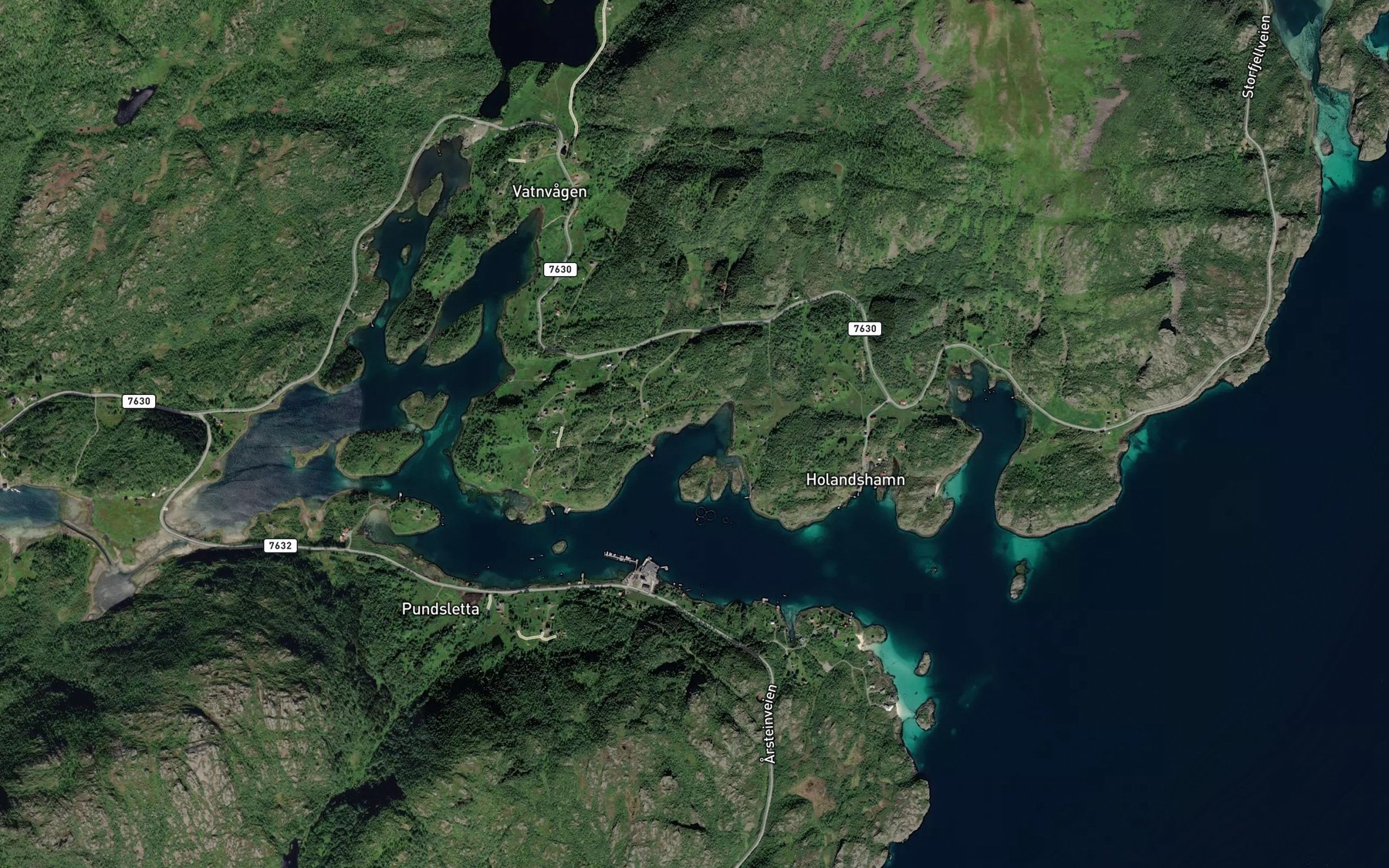 Satellite map of the Vikerosen