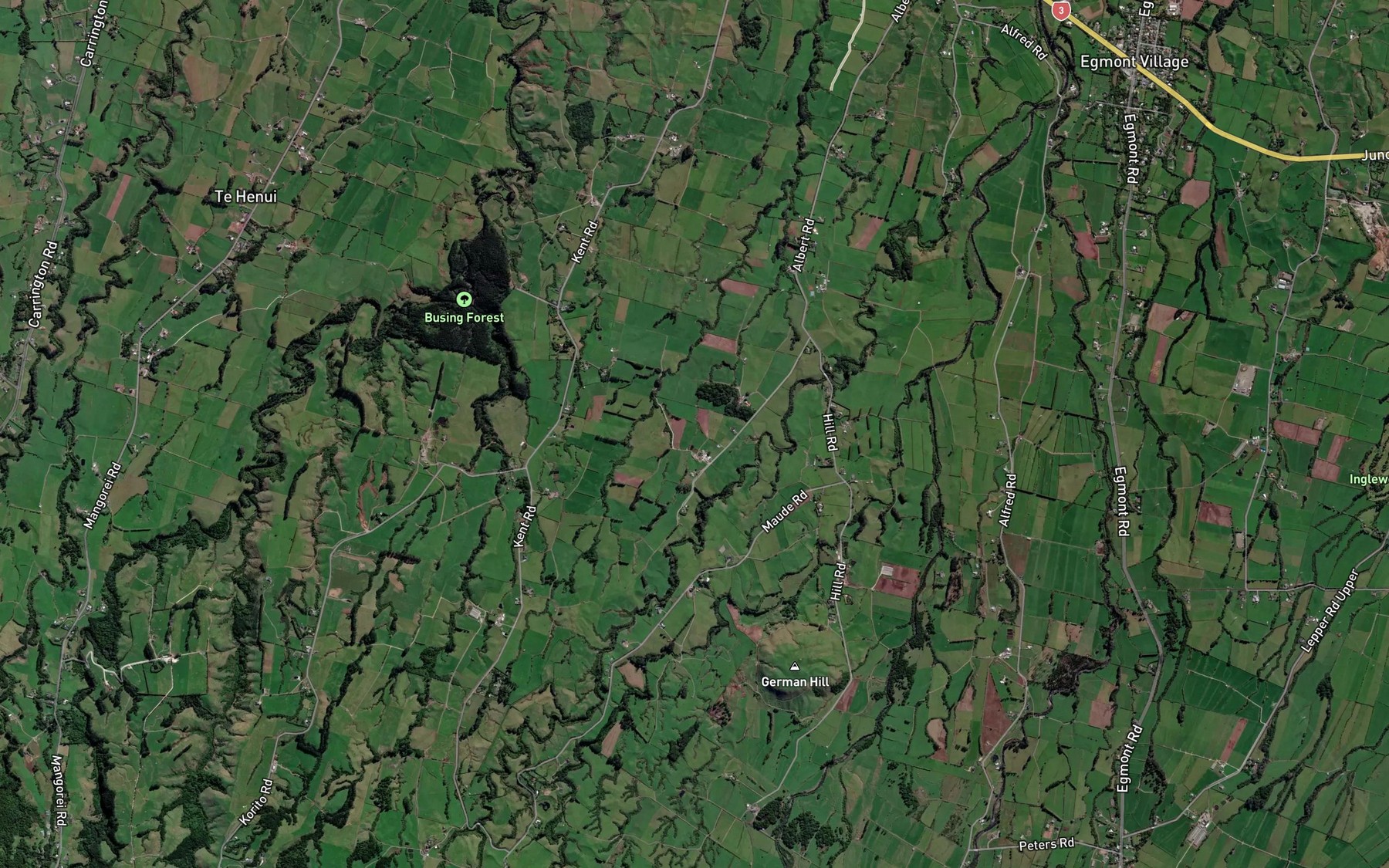 Satellite map of the Mangawarawara Stream