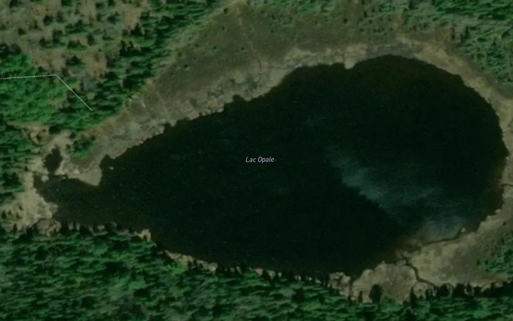Satellite map of the Lac Opale