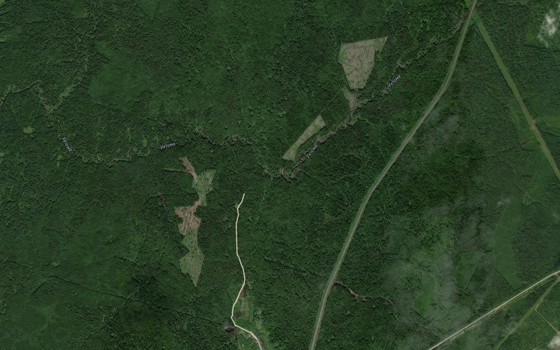 Satellite map of the Rybinka