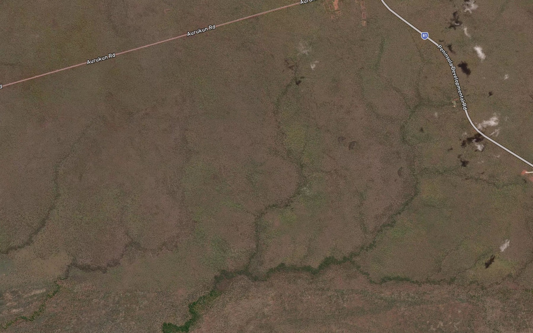 Satellite map of the Turkey Creek