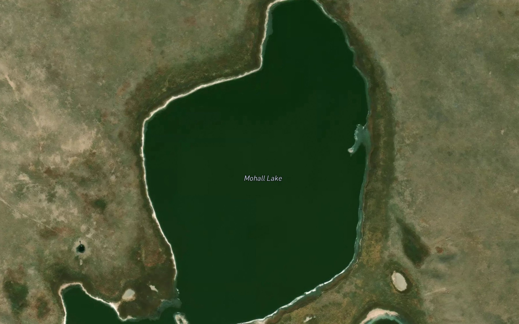 Satellite map of the Mohall Lake