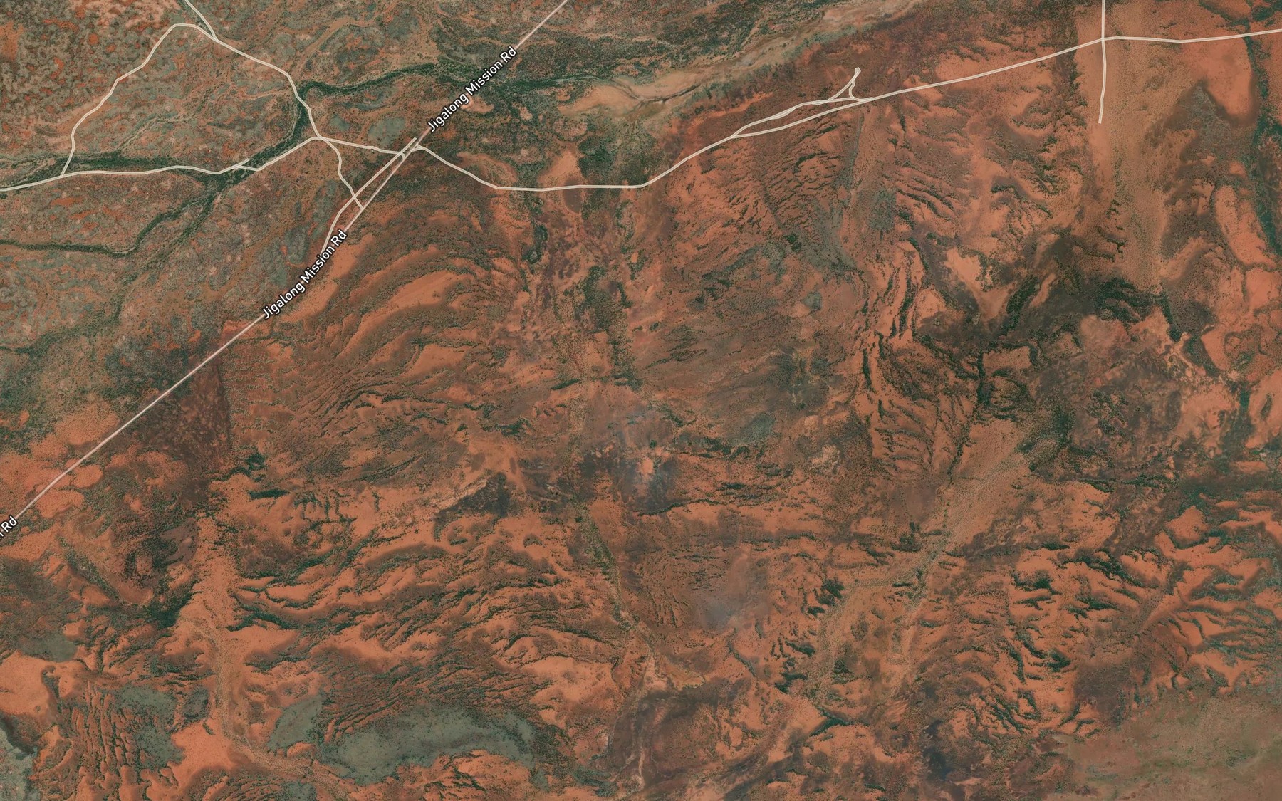 Satellite map of the Caramulla Creek