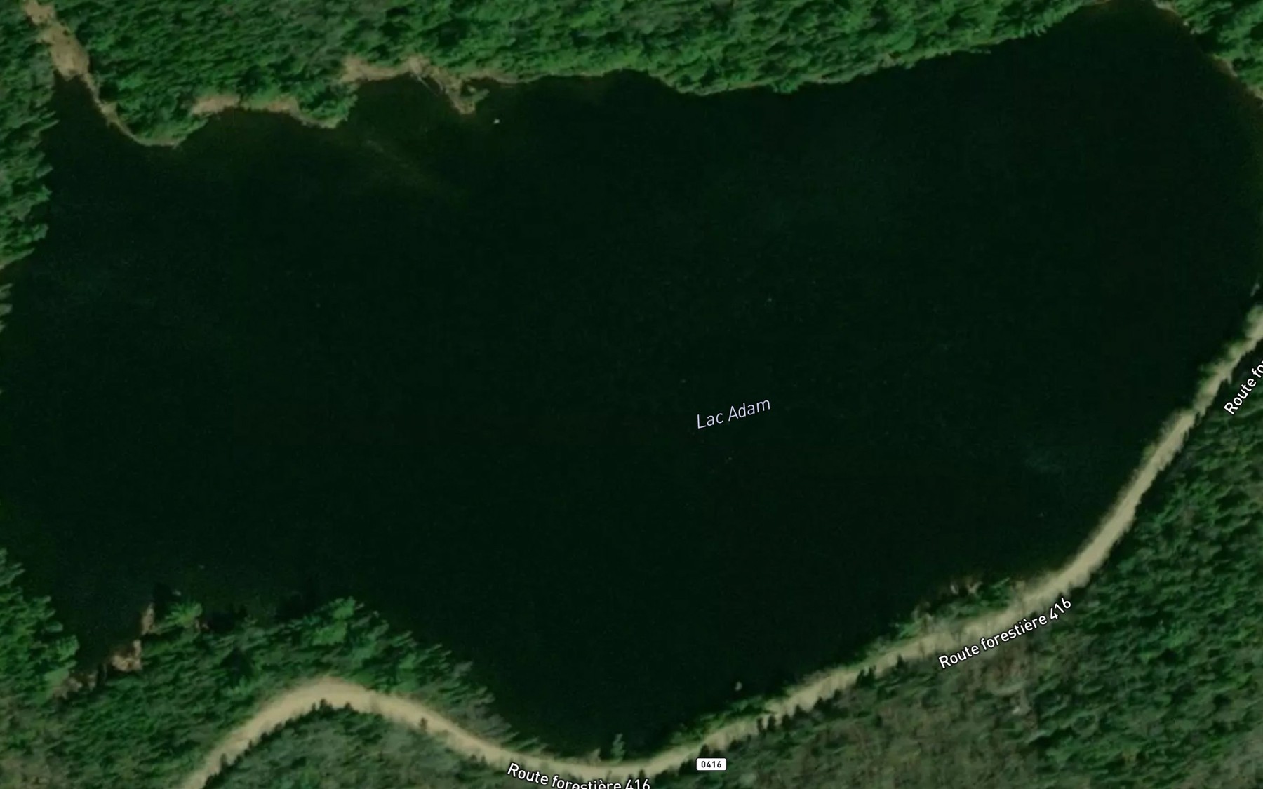 Satellite map of the Lac Adam