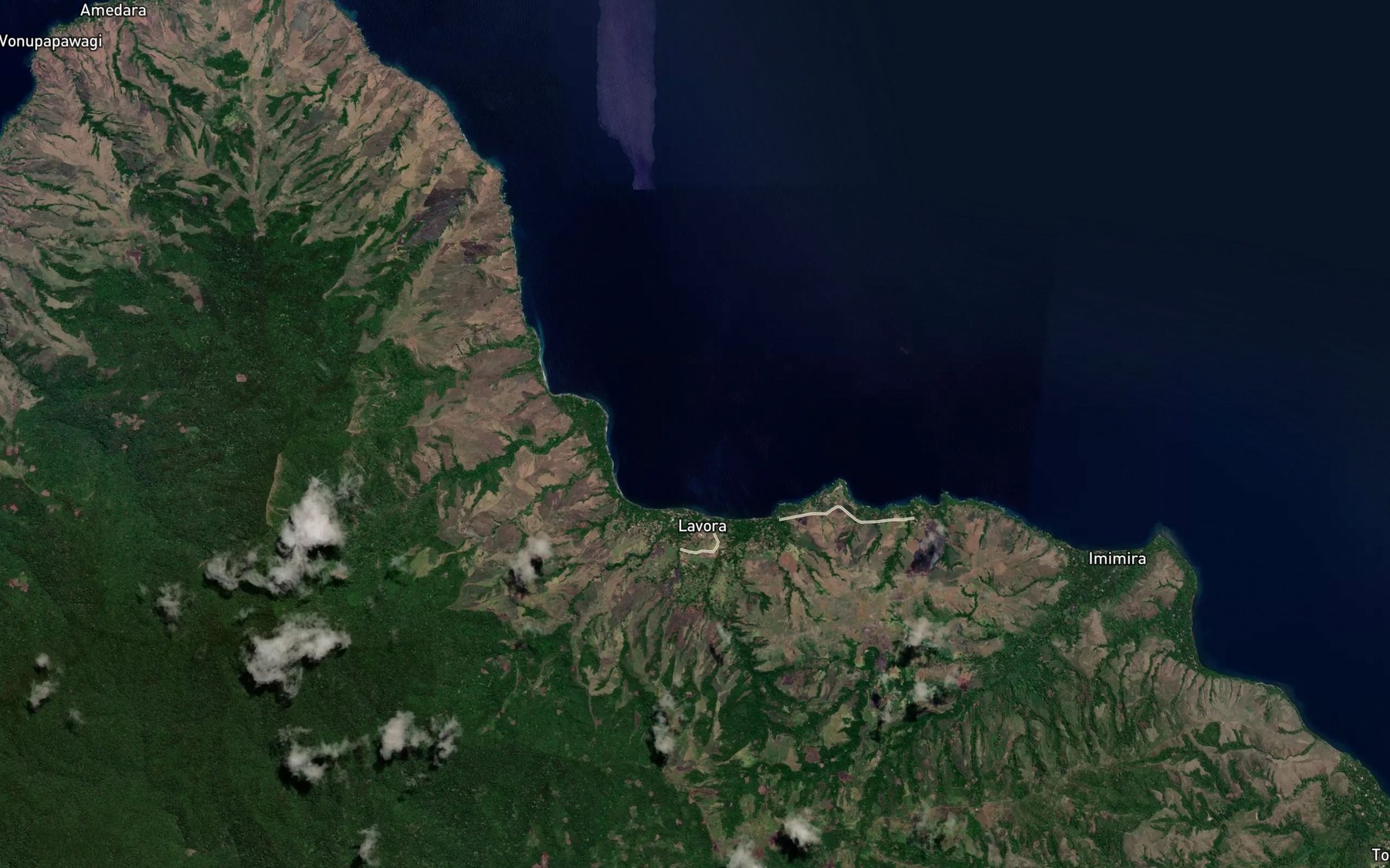 Satellite map of the Lavora Bay