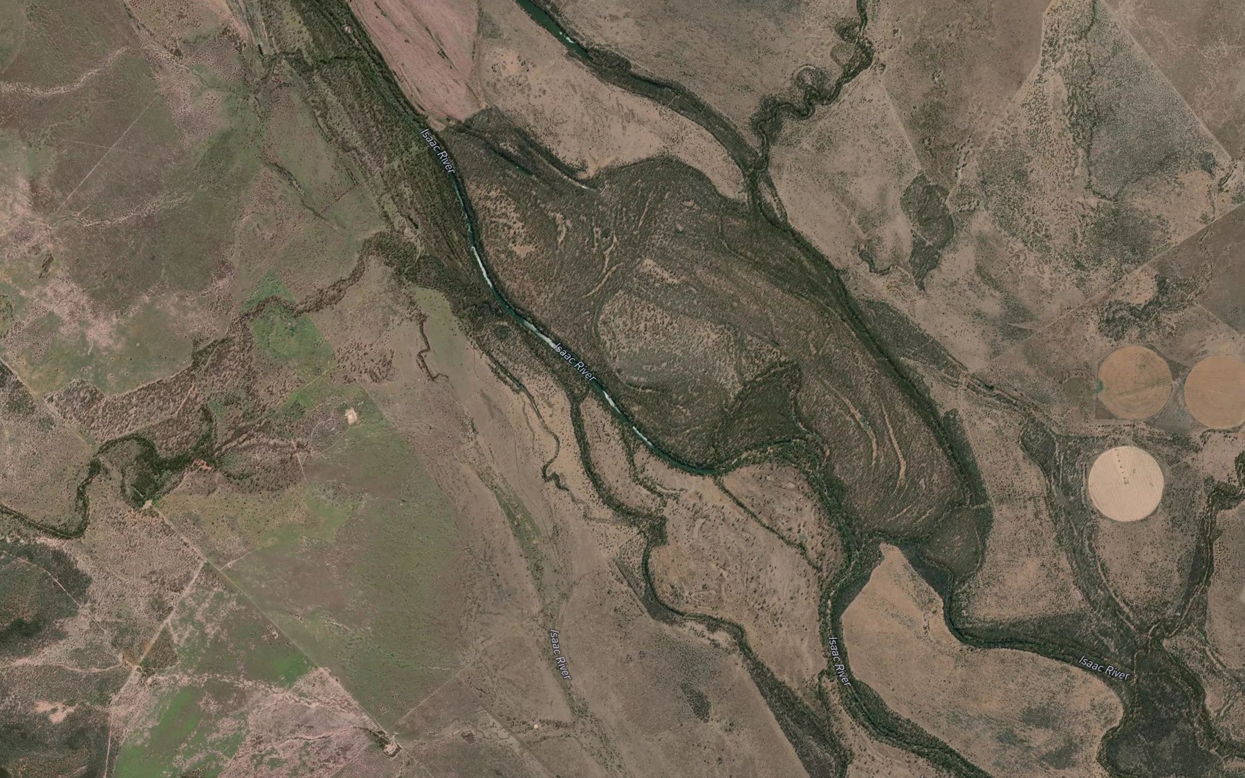 Satellite map of the Stockyard Creek