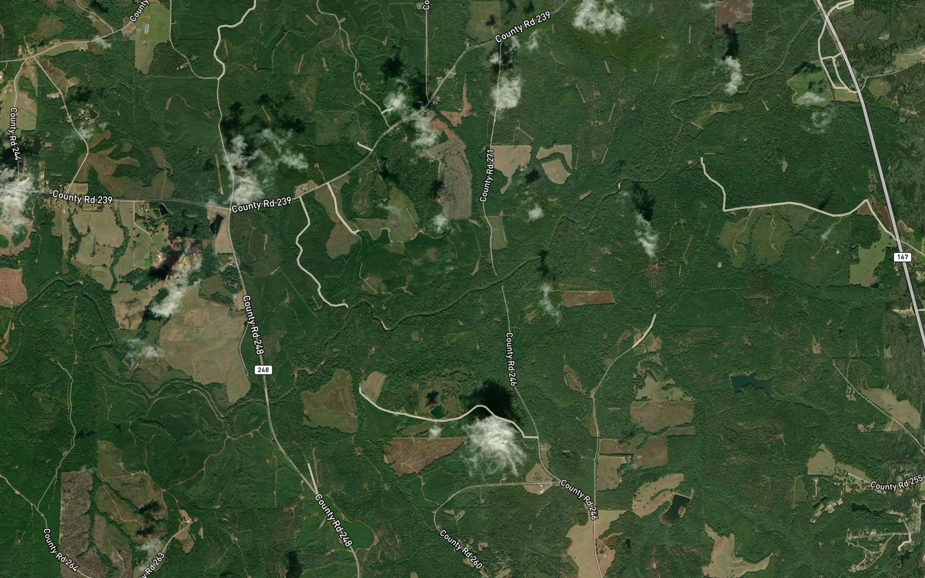 Satellite map of the Red Oak Creek