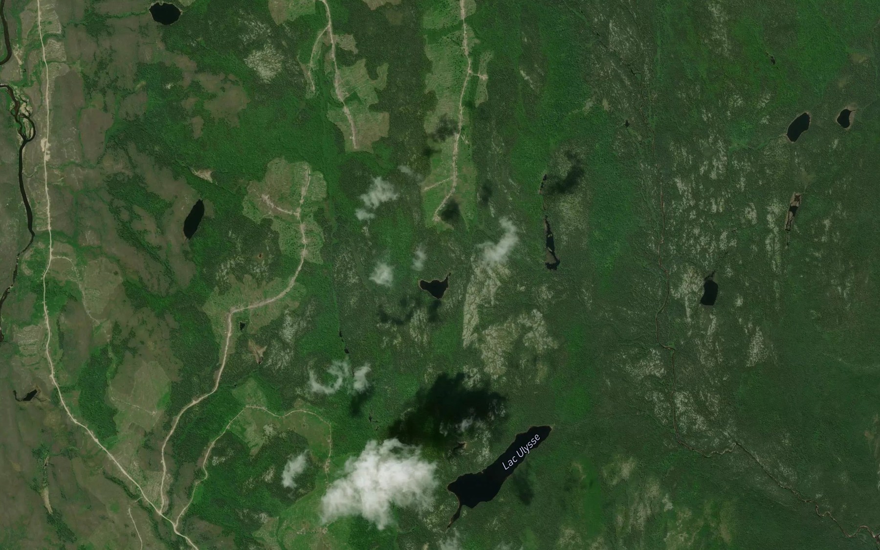 Satellite map of the Lac Ukana