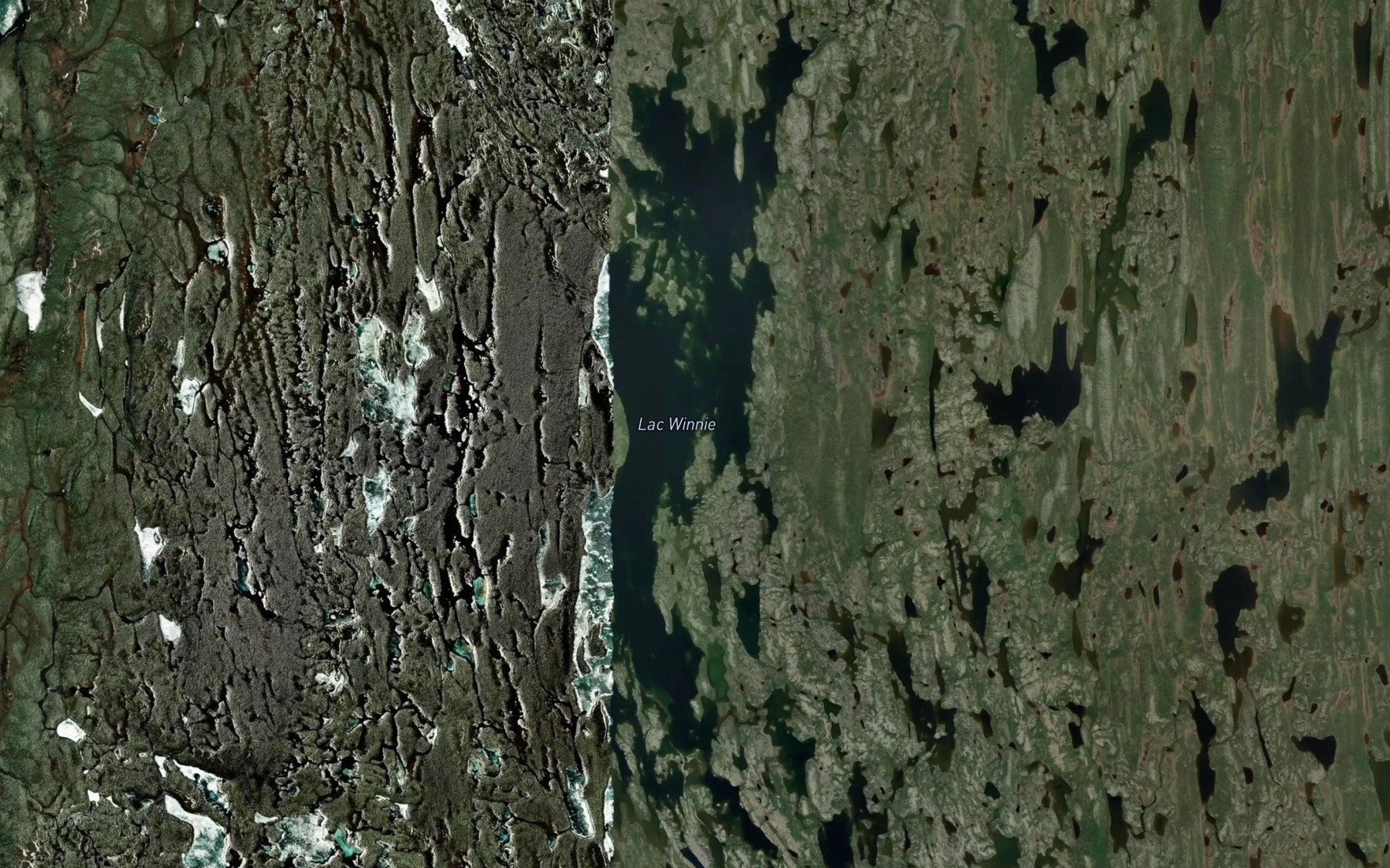 Satellite map of the Lac Winnie