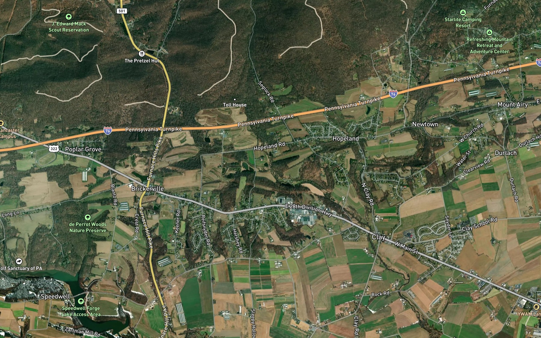 Satellite map of the Segloch Run
