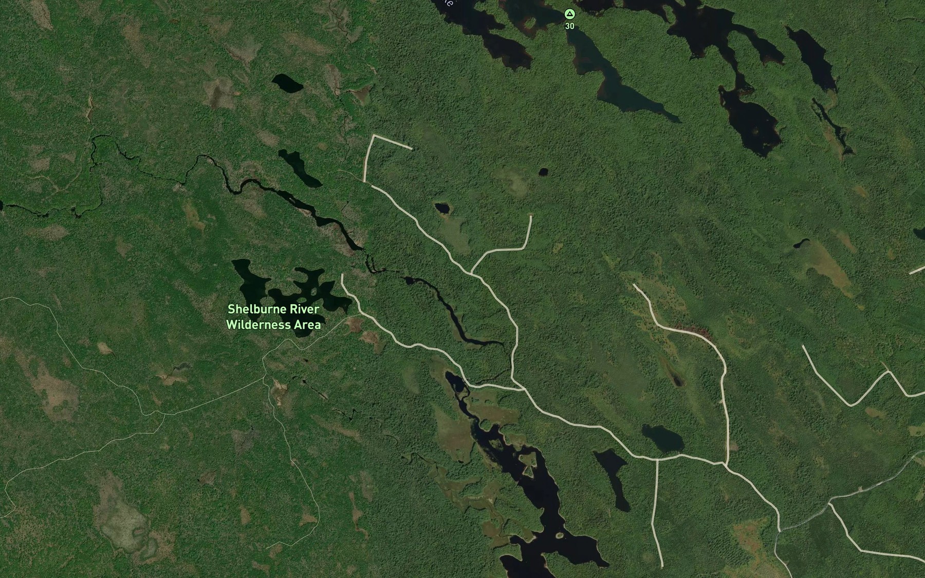 Satellite map of the Henry Brook
