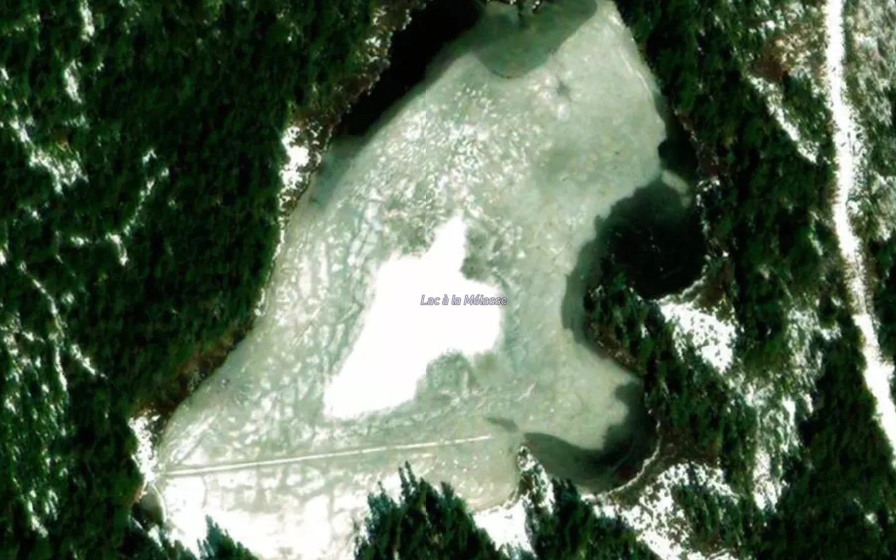 Satellite map of the Lac a la Melasse