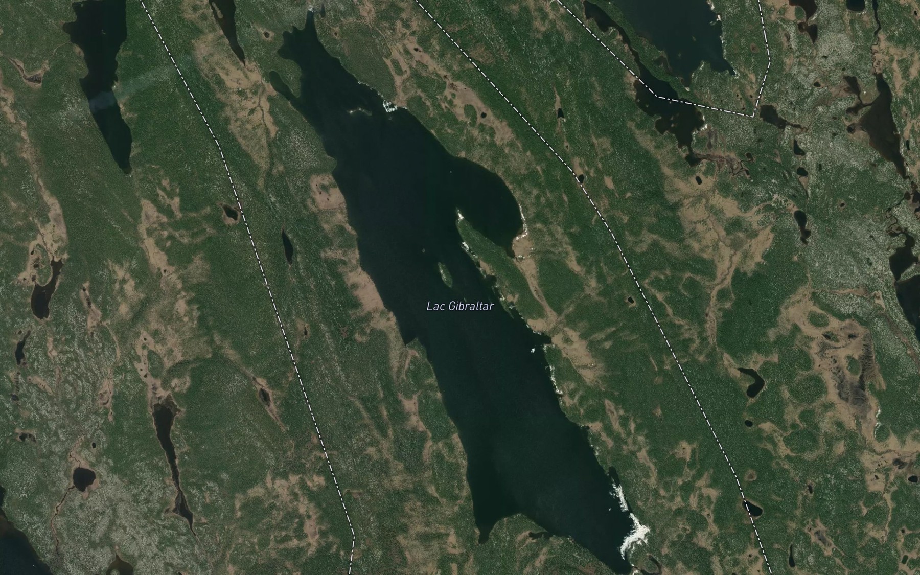 Satellite map of the Lac Gibraltar