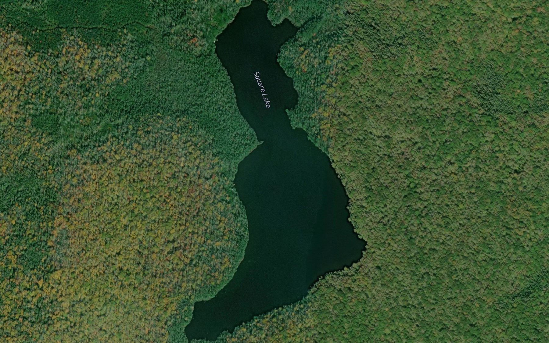 Satellite map of the Square Lake