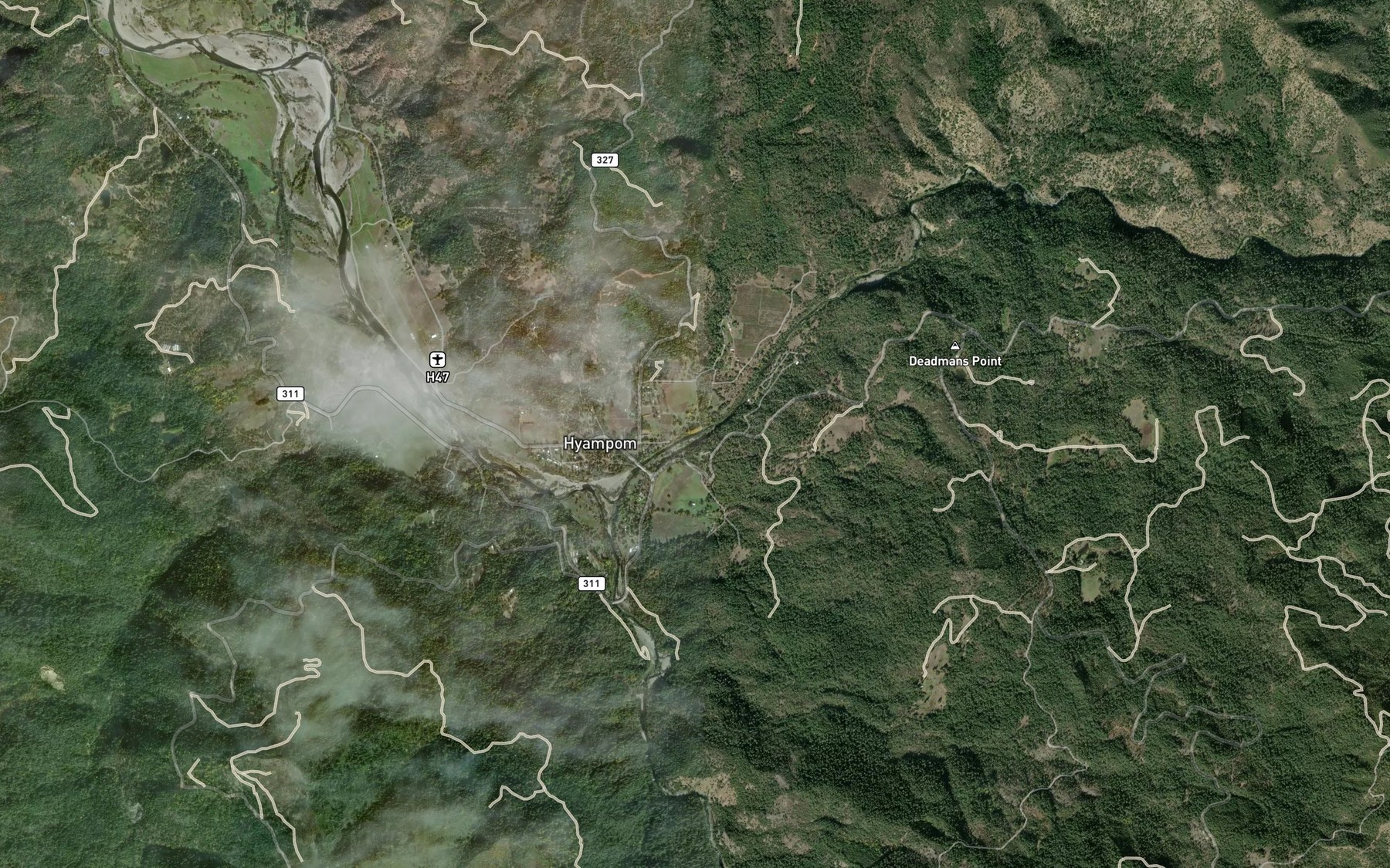 Satellite map of the Olsen Creek