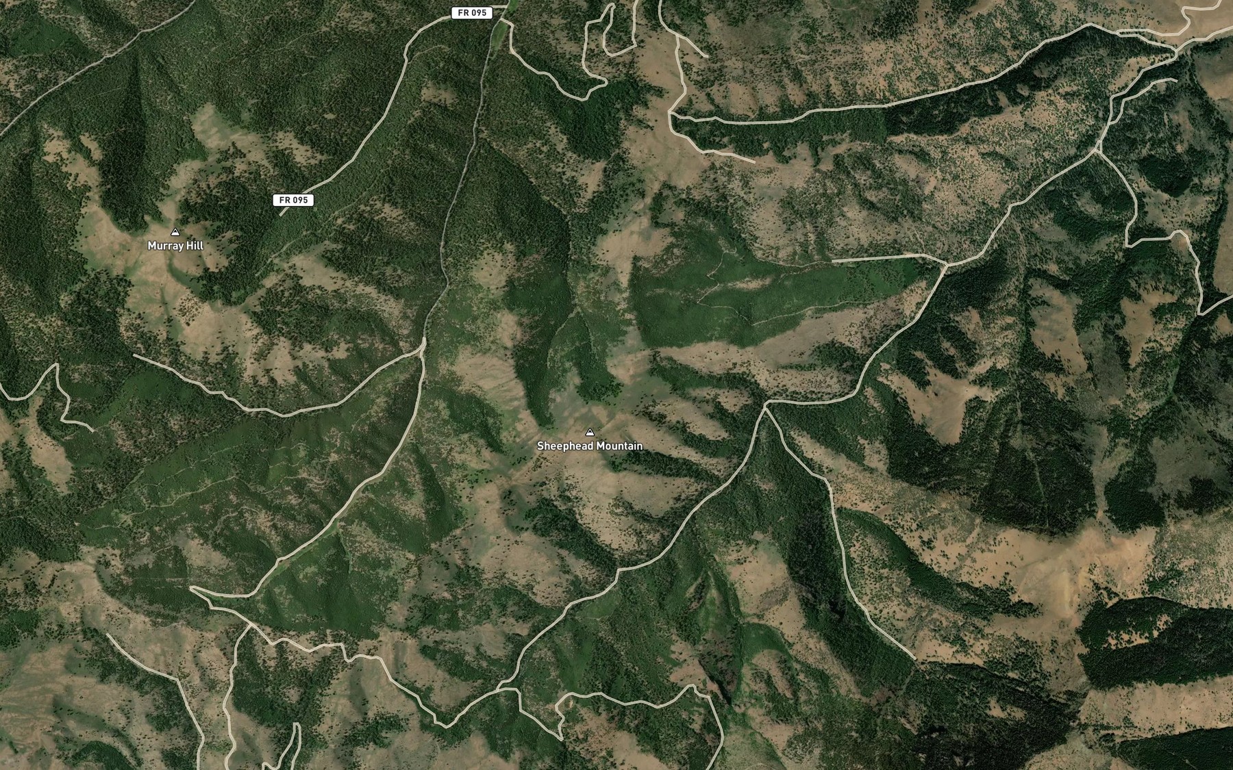 Satellite map of the Sheephead Mountain Spring
