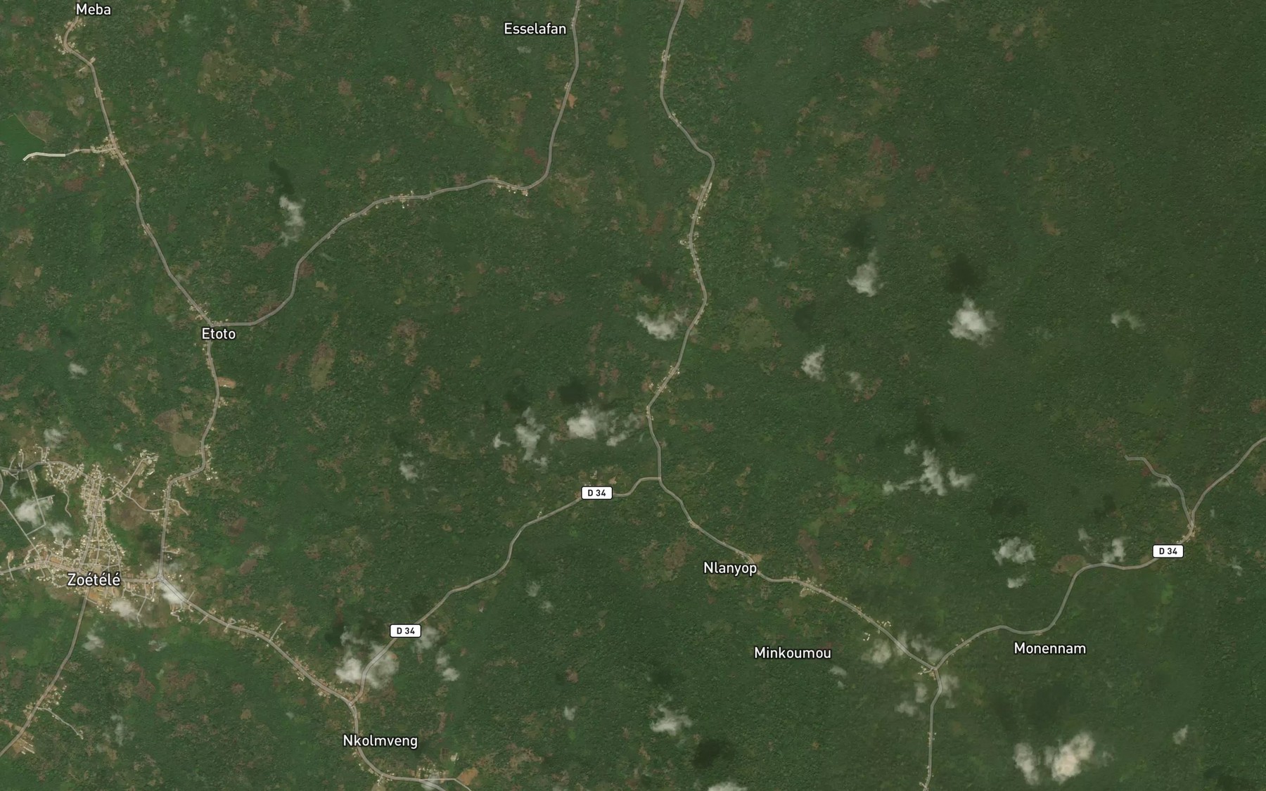 Satellite map of the Mintele