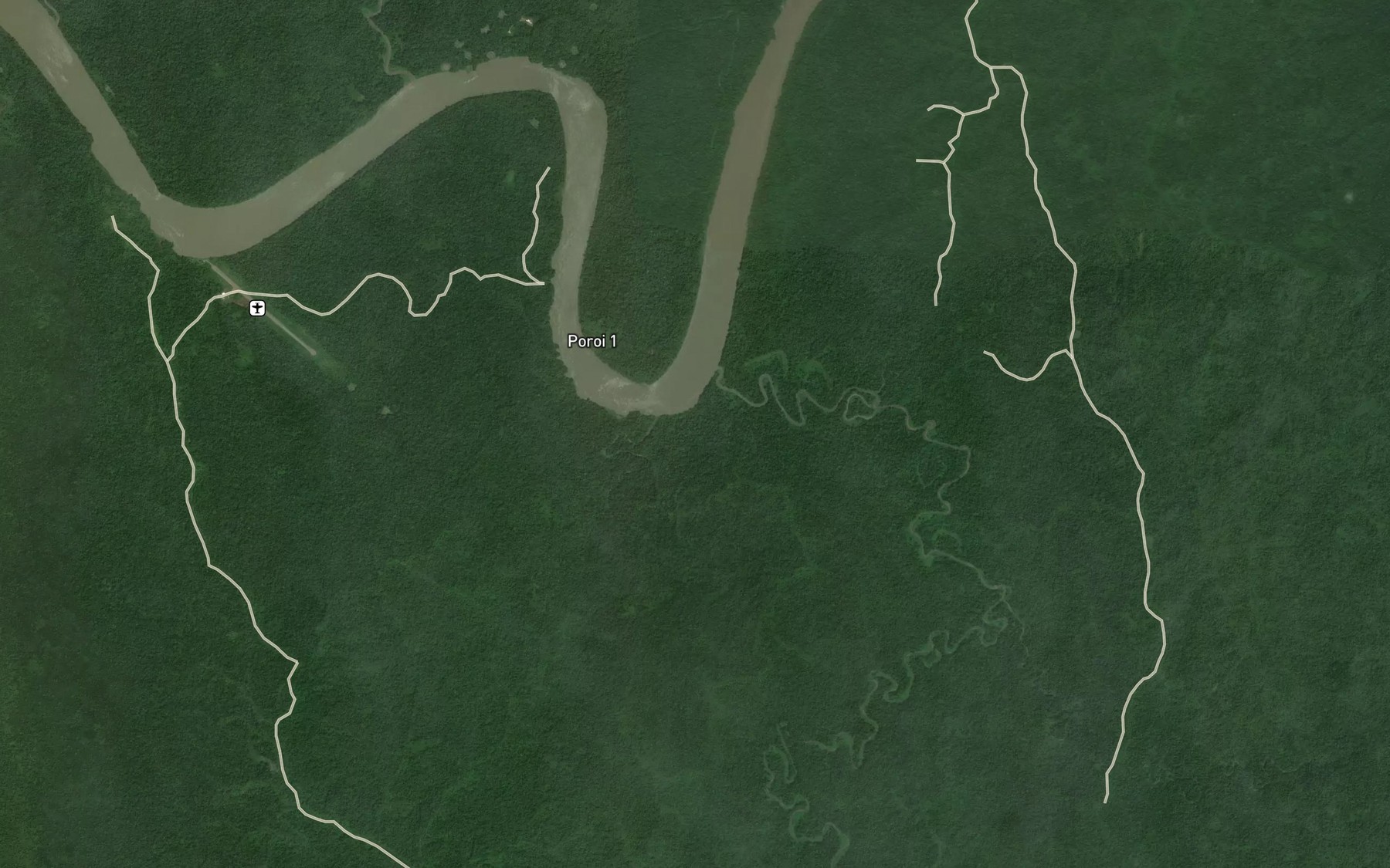 Satellite map of the Ia Purari Creek