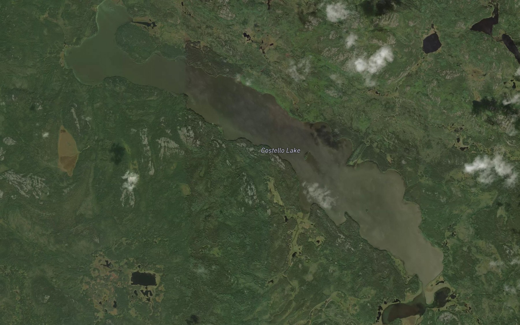 Satellite map of the Costello Lake