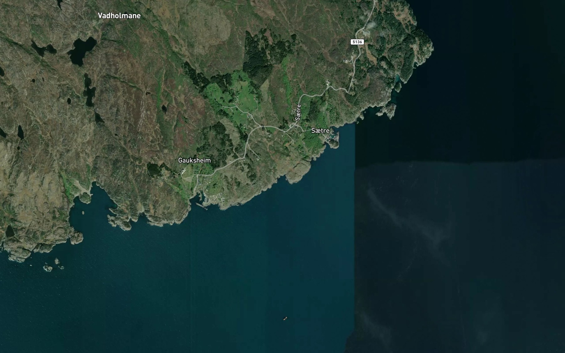 Satellite map of the Brosmevik