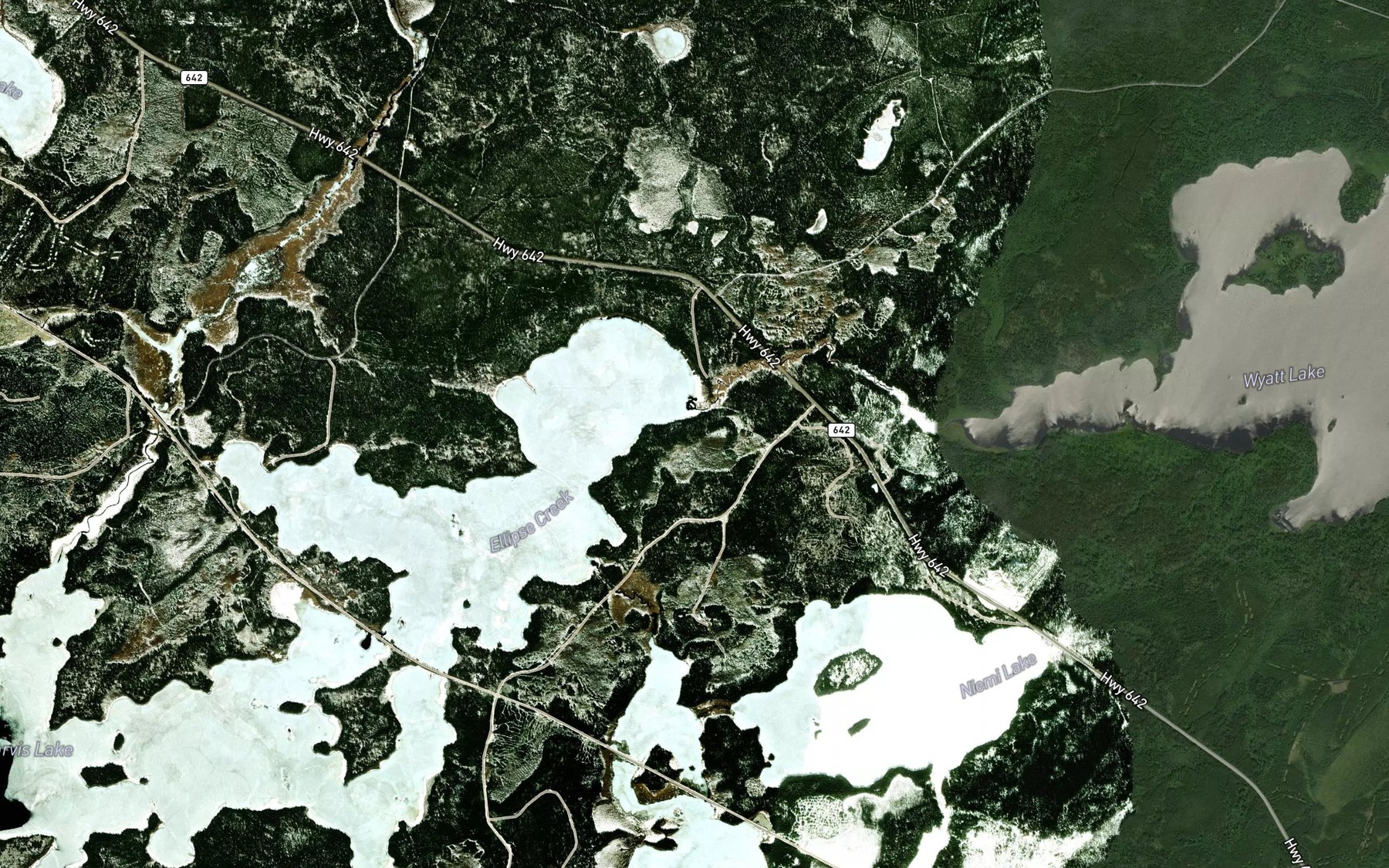 Satellite map of the Niemi Creek